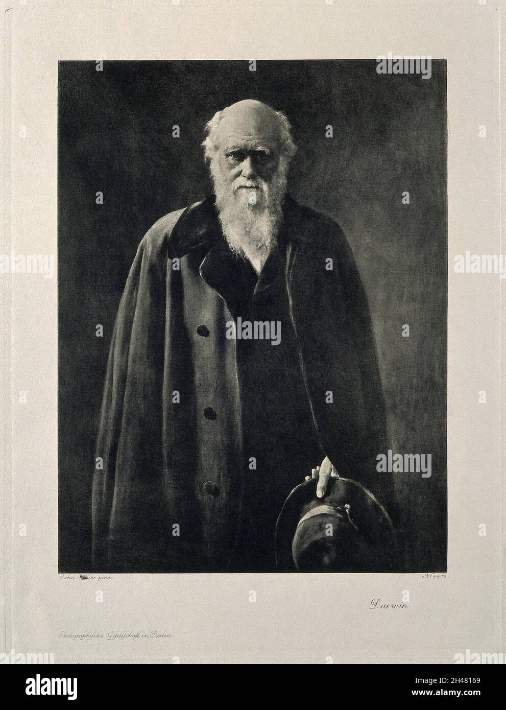 Charles Robert Darwin.Photo-gravure d'après l'honorable J. collier, 1881. Banque D'Images
