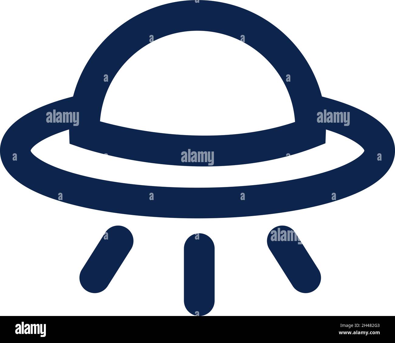 Petit OVNI, illustration, vecteur, sur fond blanc. Illustration de Vecteur