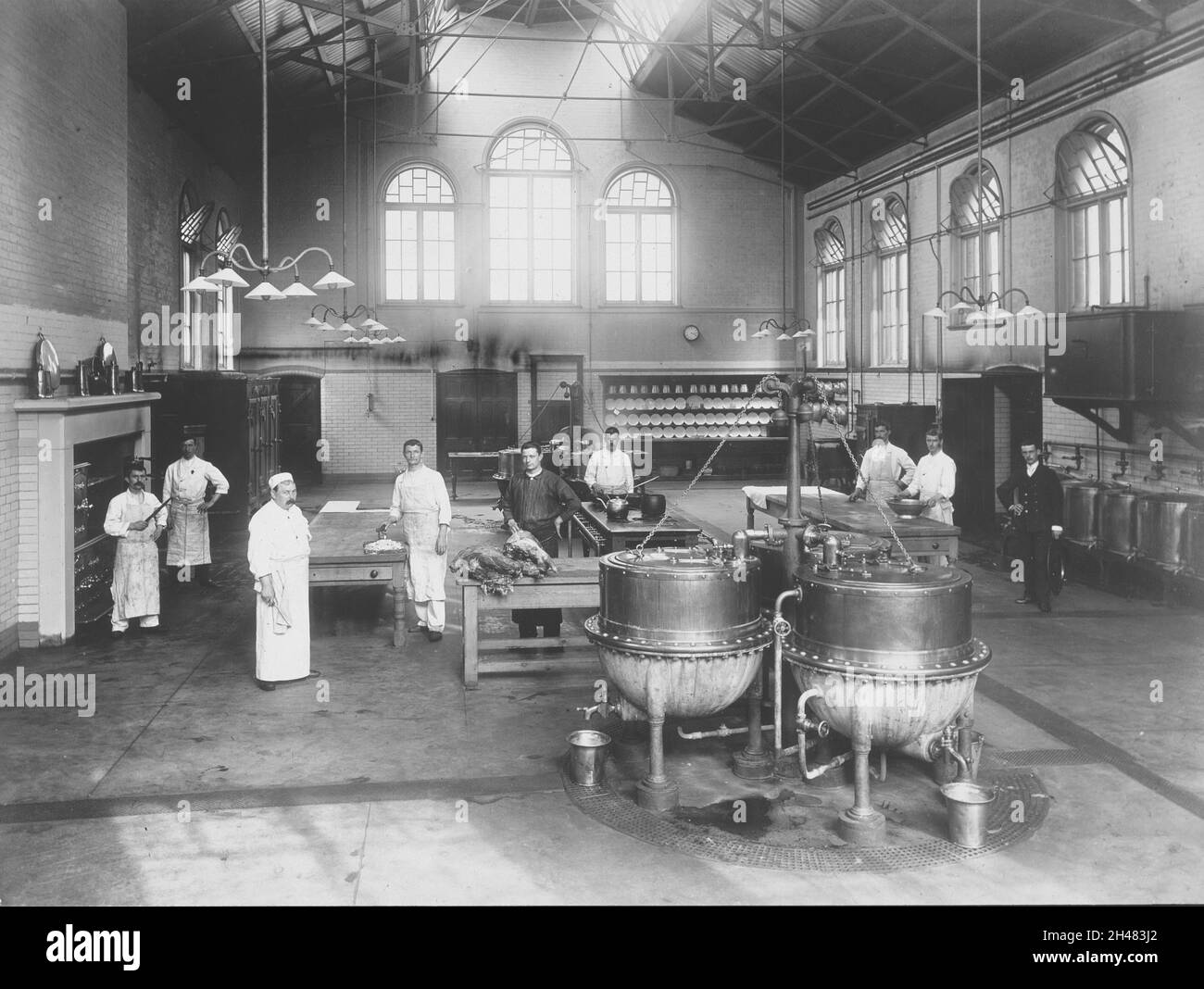 Claybury Asylum, Woodford, Essex: Une cuisine.Photo de London & County Photographic Co., [1893?]. Banque D'Images
