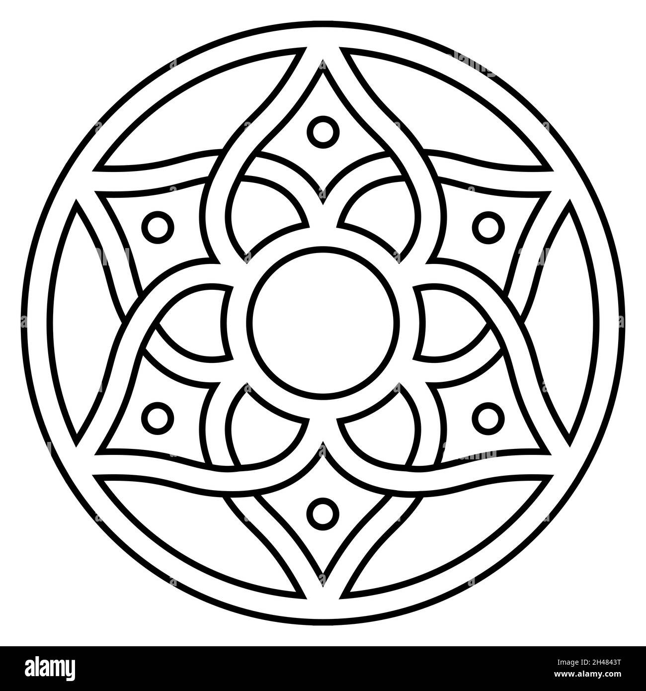 Logo floral de style arabe décoratif - l'emblème des produits de luxe, hôtels, boutiques, bijoux, cosmétiques orientaux,restaurants, boutiques et magasins Illustration de Vecteur