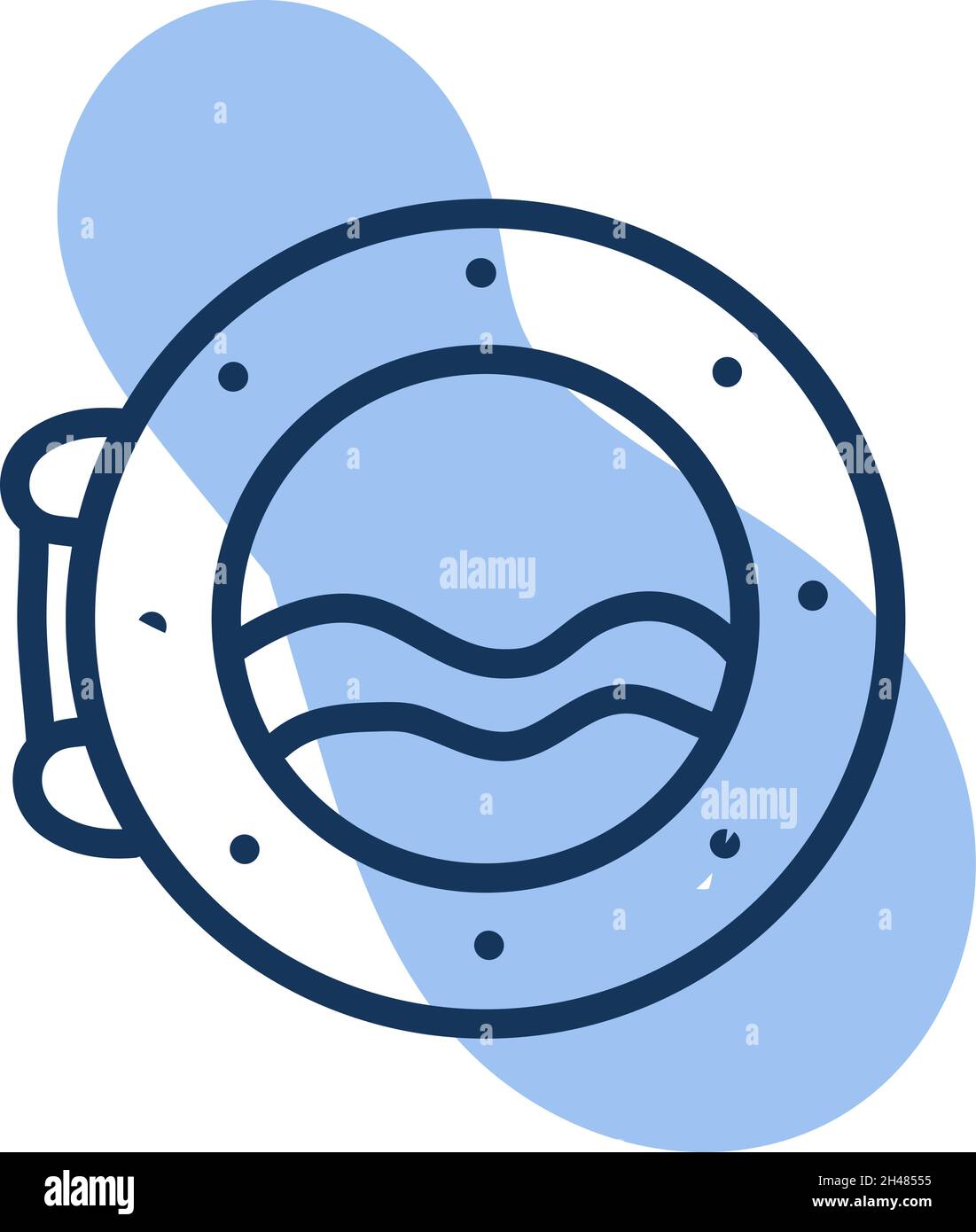 Voile en mer, illustration, vecteur, sur fond blanc. Illustration de Vecteur