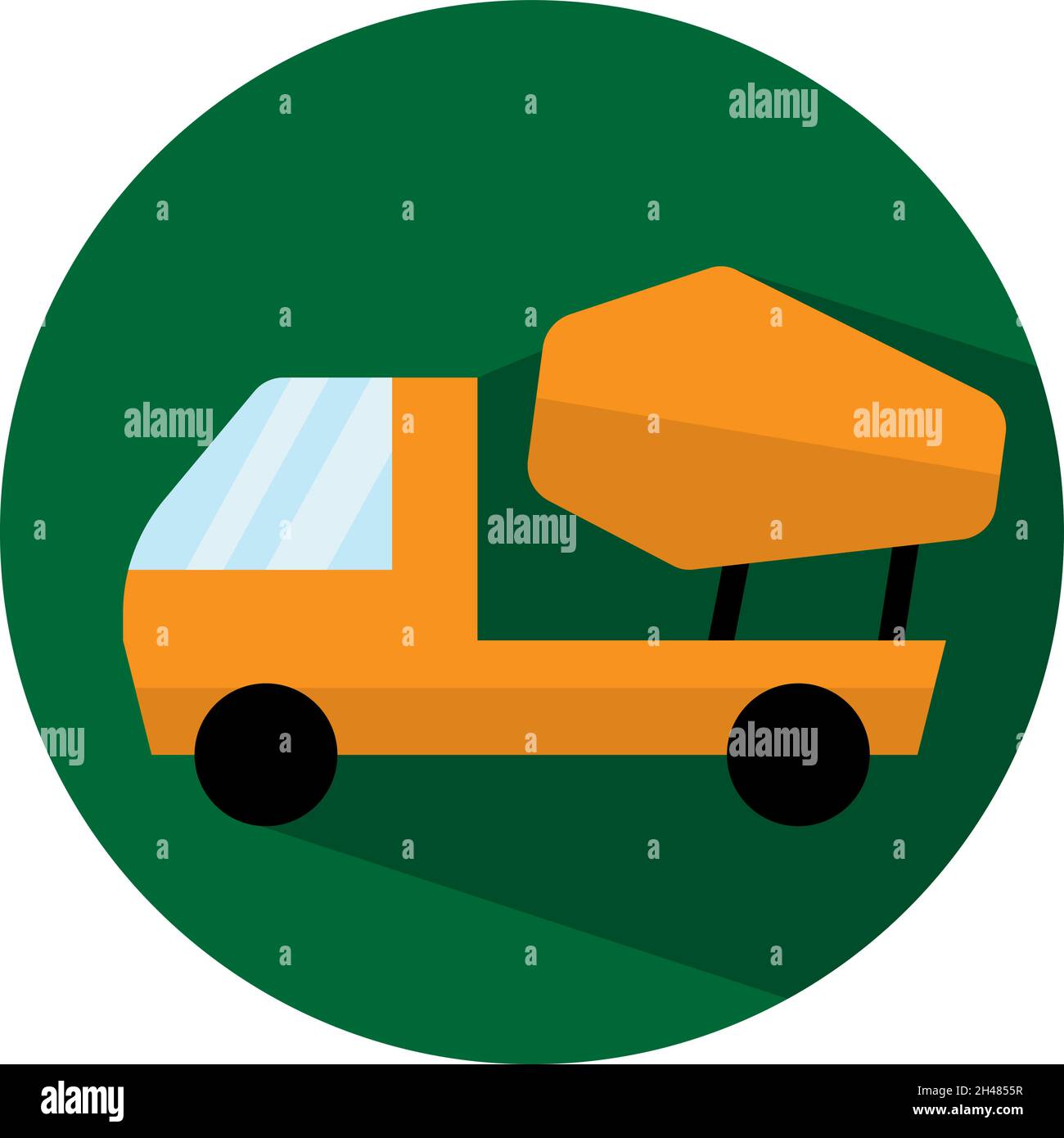 Chariot de cimentation orange, illustration, vecteur, sur fond blanc. Illustration de Vecteur