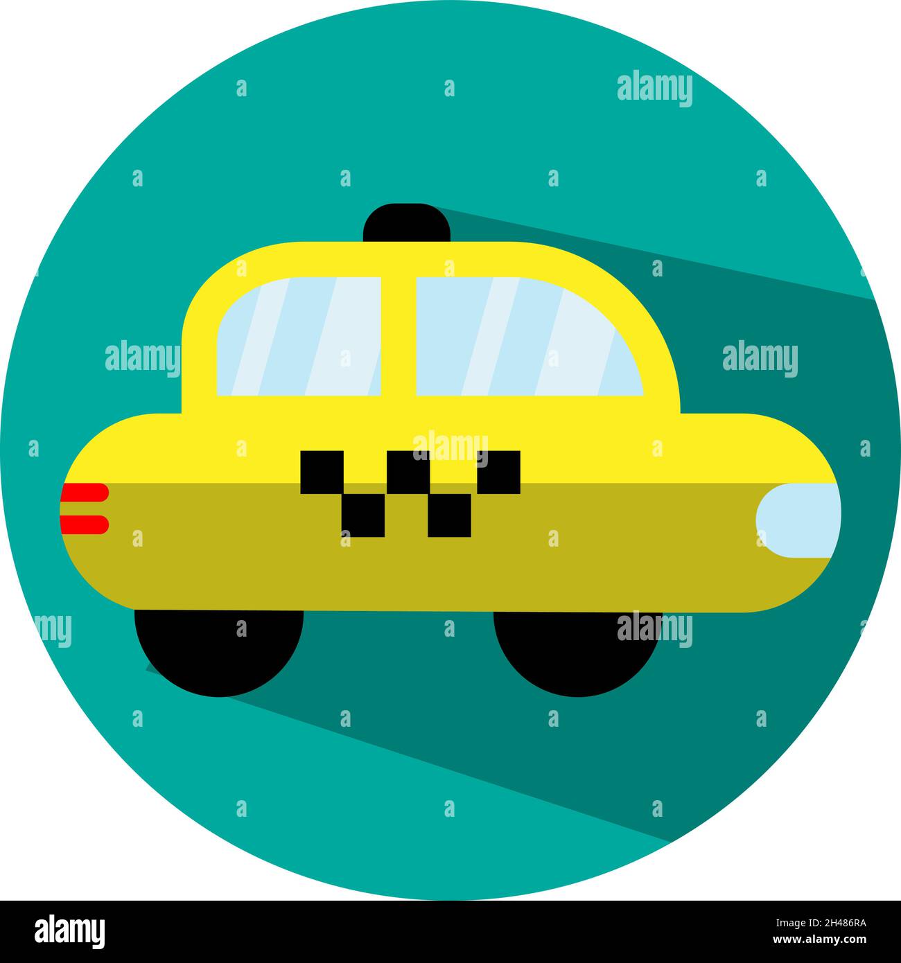 Taxi jaune, illustration, vecteur, sur fond blanc. Illustration de Vecteur