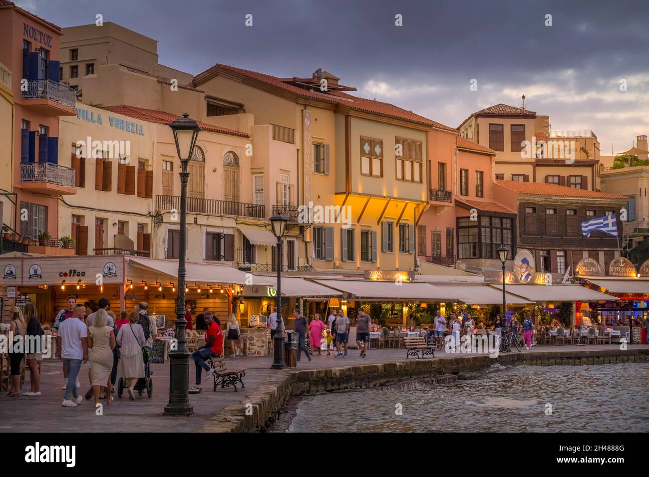 Venezianischer Hafen, la Canée, Kreta, Griechenland Banque D'Images