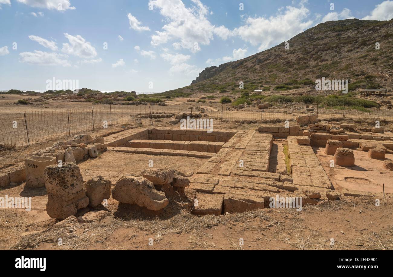 Ruinen Falassarna, Kreta, Griechenland Banque D'Images