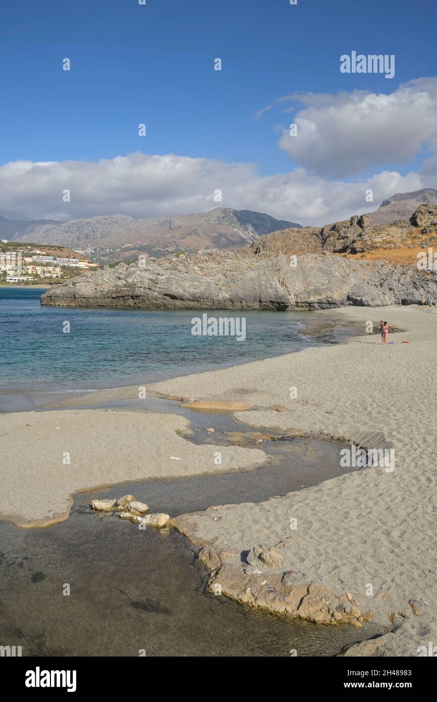 Plage de Sandstrand Ammoudi, Südküste, Kreta, Griechenland Banque D'Images