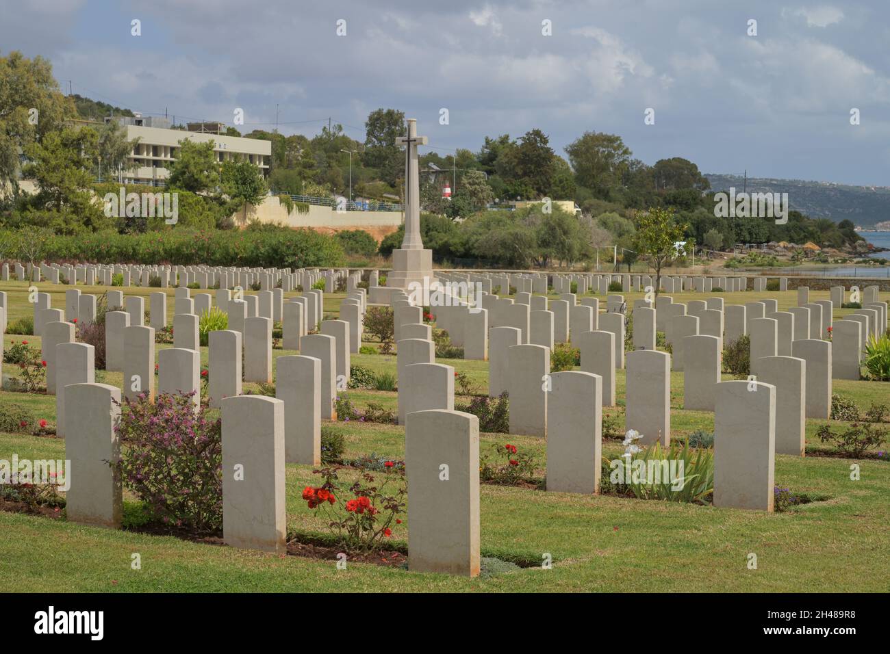 Britischer Soldatenfriedhof cimetière de guerre de la baie de Souda, Souda, Kreta, Griechenland Banque D'Images
