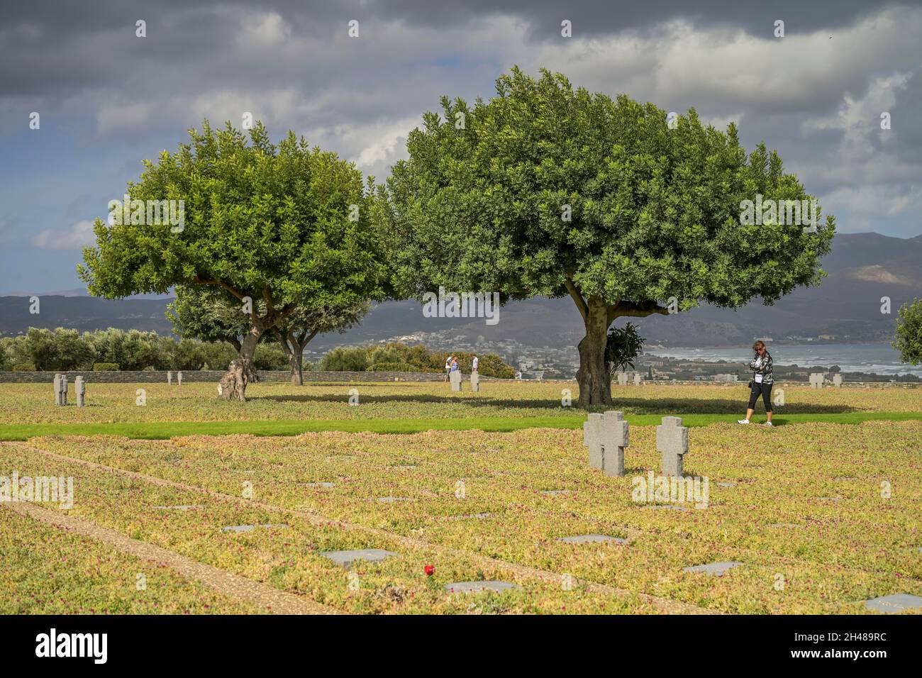 Deutscher Soldatenfriedhof, Maleme, Kreta, Griechenland Banque D'Images