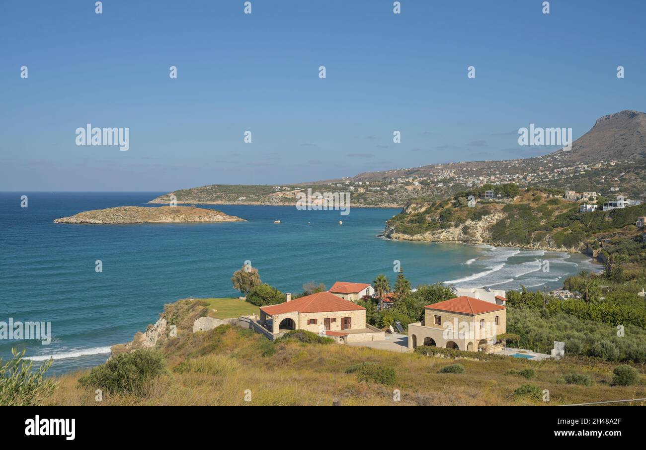 Bucht von Almyrida, Nordküste, Kreta, Griechenland Banque D'Images