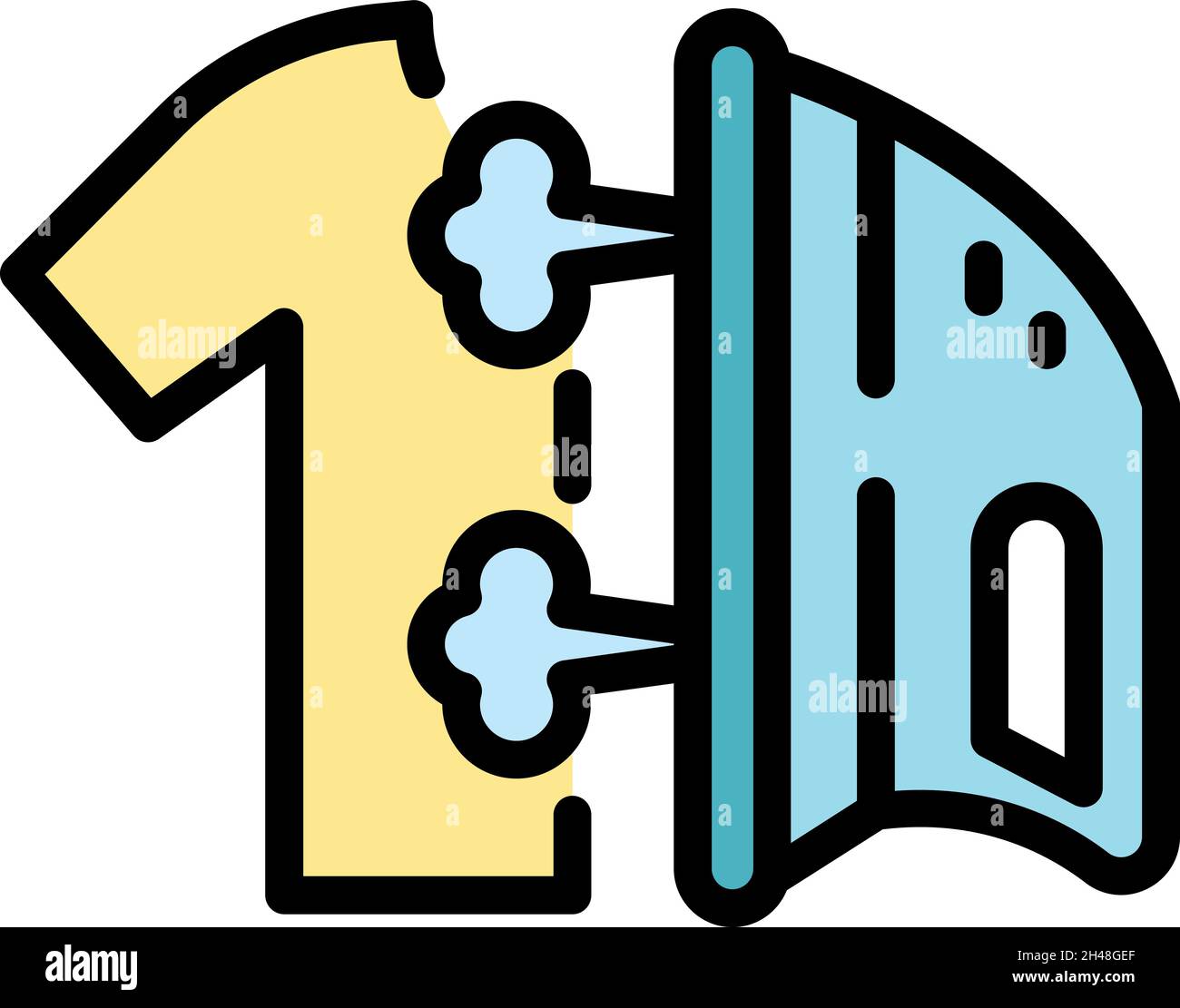 Icone Du Service De Repassage Contour Du Service De Repassage Vecteur Icone Couleur Plat Isole Image Vectorielle Stock Alamy