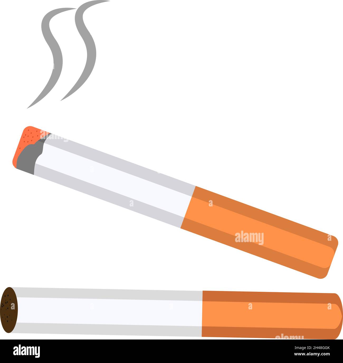 Cigarettes fumer, illustration, vecteur sur fond blanc. Illustration de Vecteur
