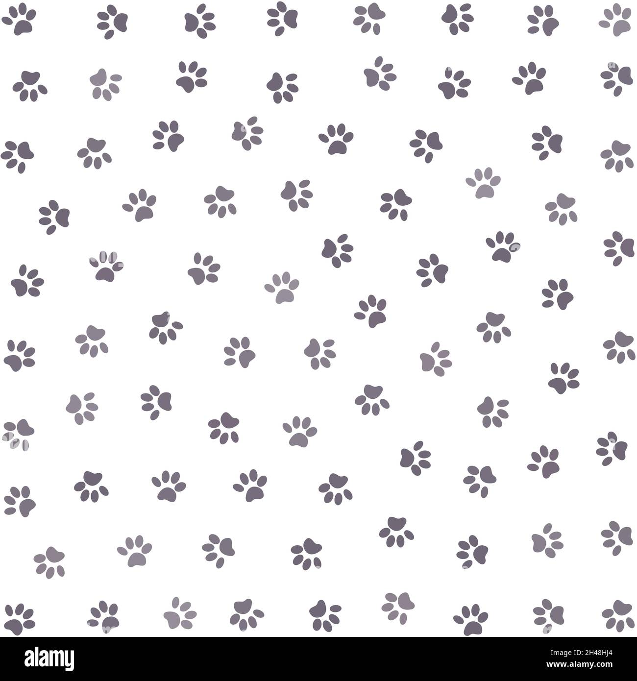 Empreinte de chien sans couture, empreinte de chat sans couture, illustration du stock vectoriel avec imprimé animal Paw sans couture. Illustration de Vecteur
