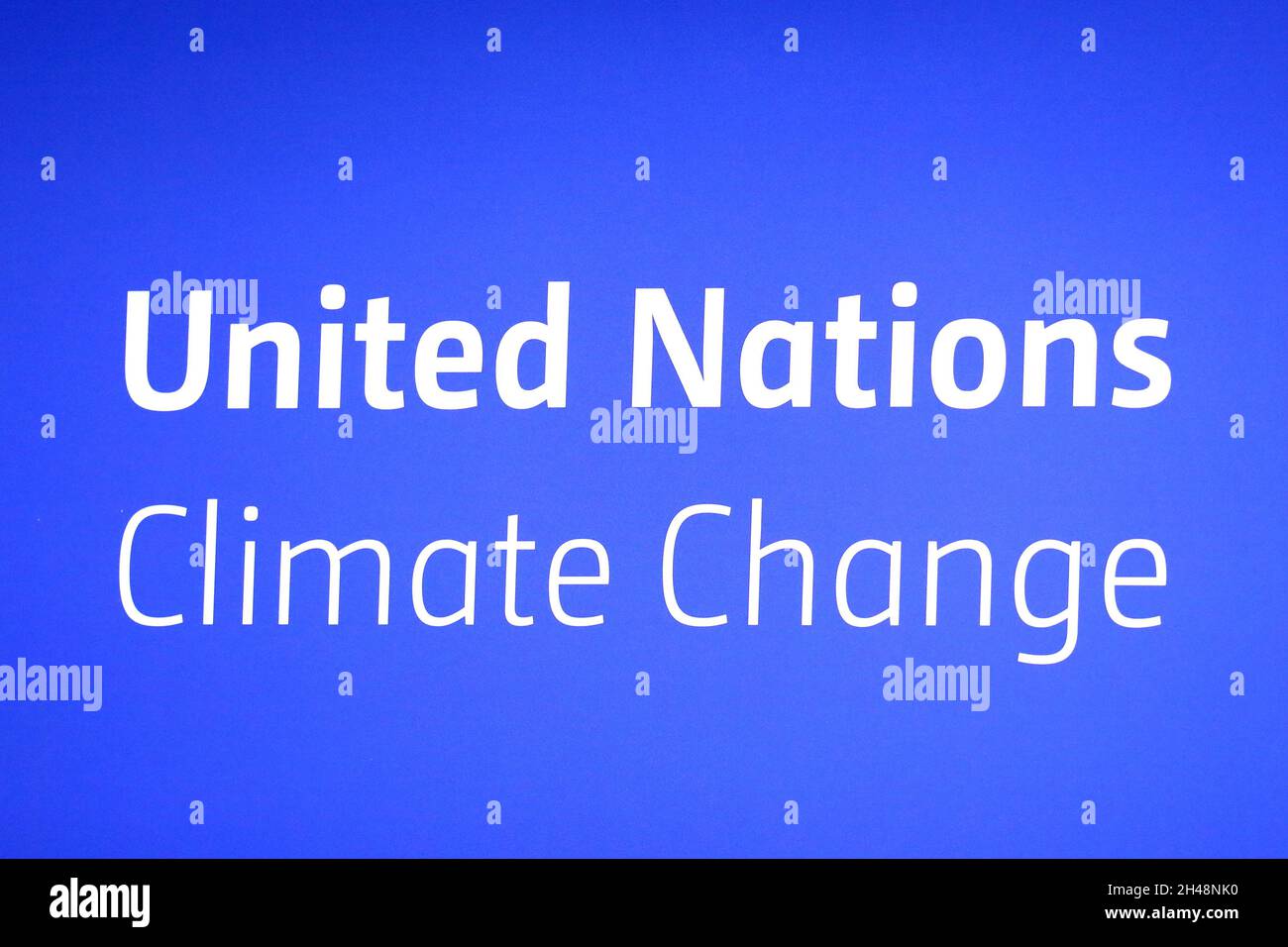 Logo des Nations Unies sur les changements climatiques, 2021 s. Banque D'Images