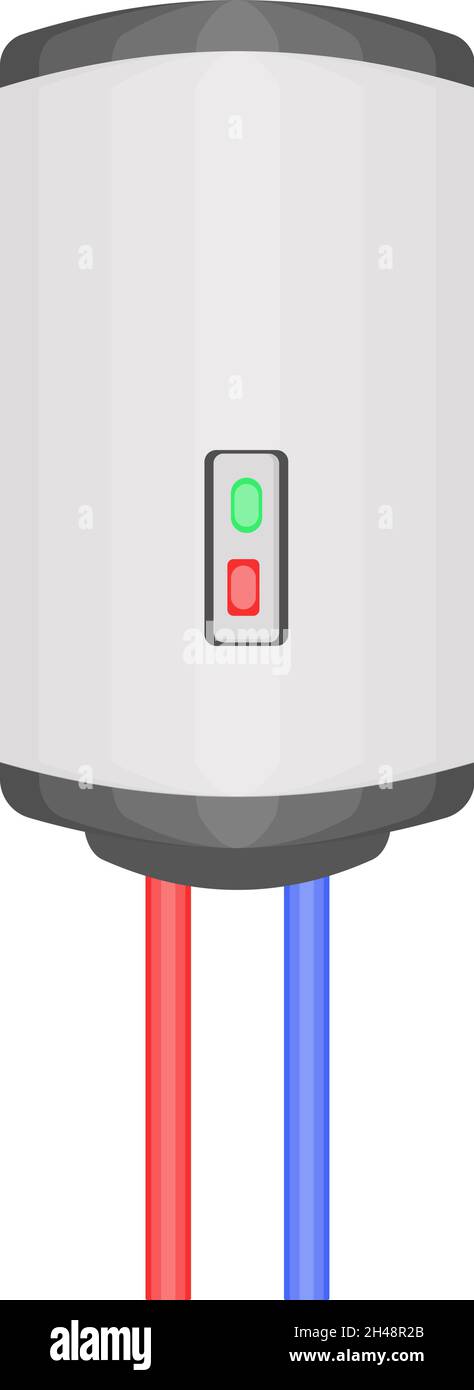 Geyser salle de bains, illustration, vecteur sur fond blanc. Illustration de Vecteur