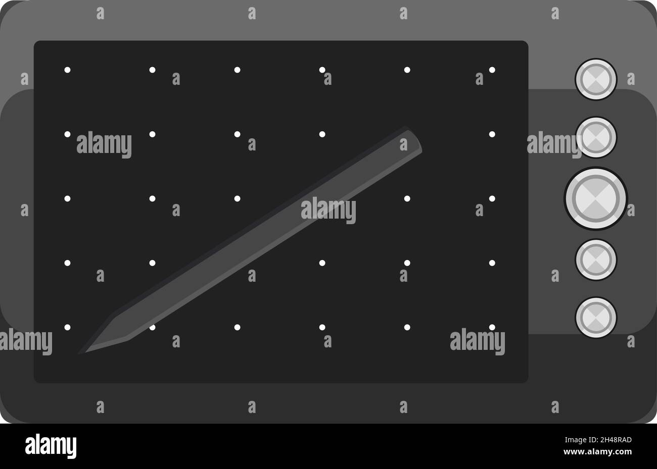 Tablette graphique, illustration, vecteur sur fond blanc. Illustration de Vecteur