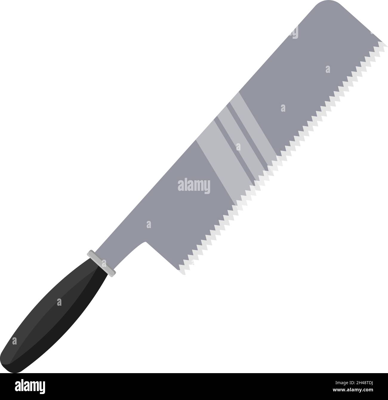 Scie à main, illustration, vecteur sur fond blanc. Illustration de Vecteur