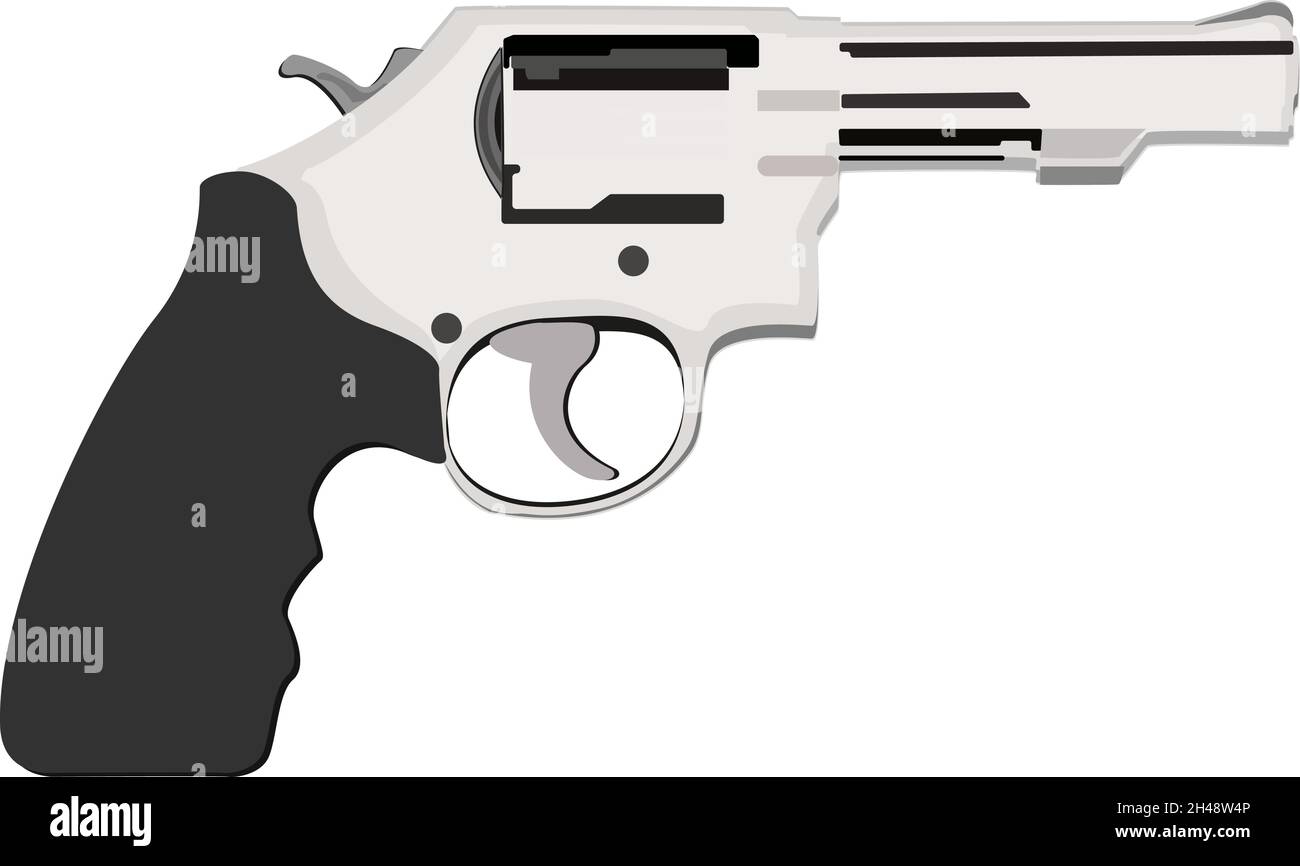 Pistolet à main, illustration, vecteur sur fond blanc. Illustration de Vecteur