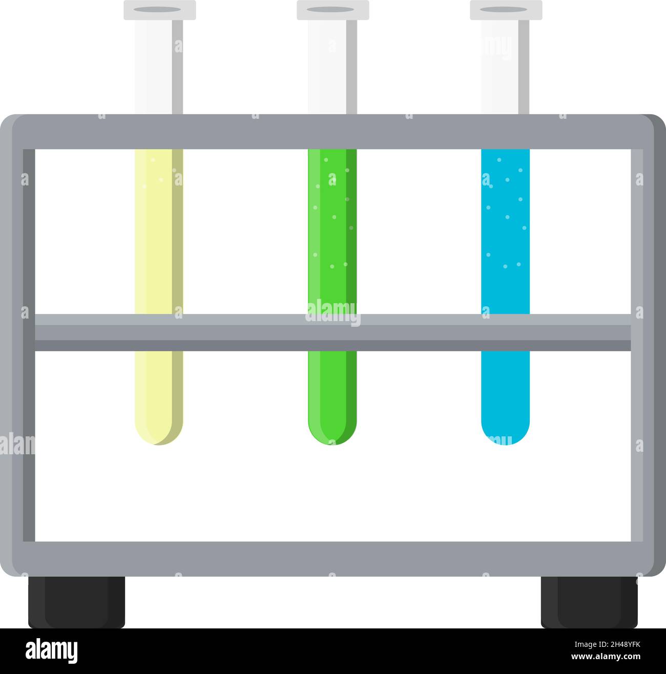Tube de test de laboratoire de physique, illustration, vecteur sur fond blanc. Illustration de Vecteur