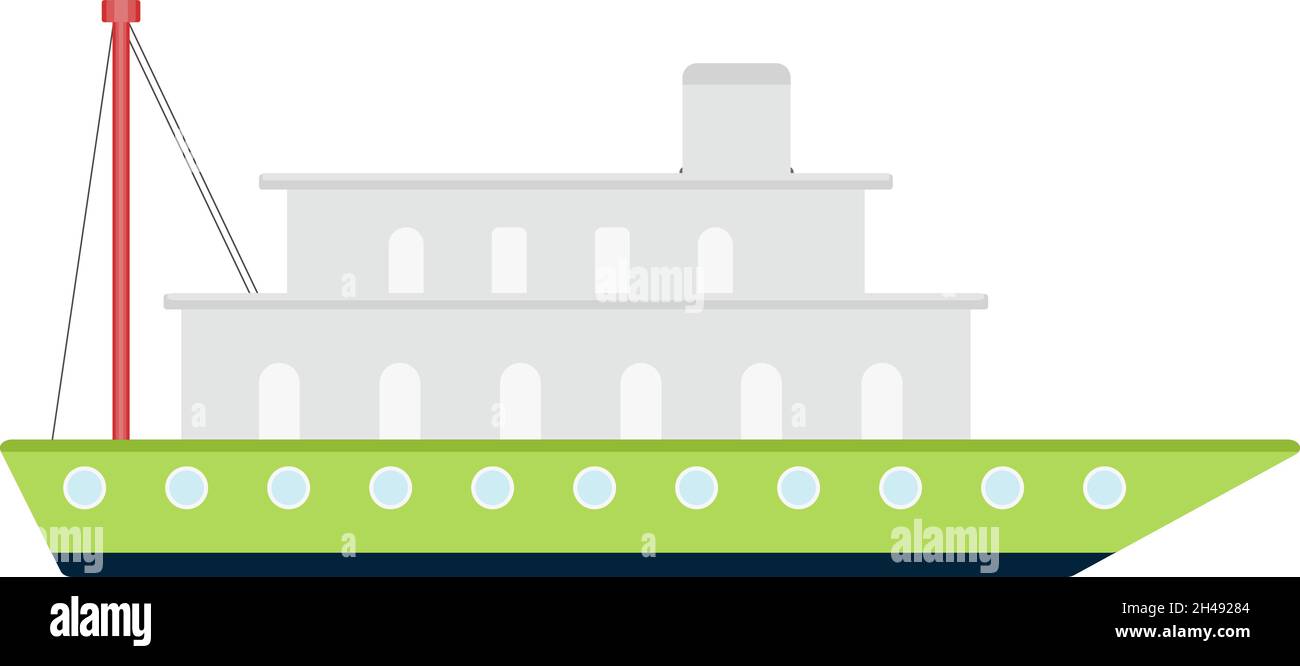 Grand navire, illustration, vecteur sur fond blanc. Illustration de Vecteur