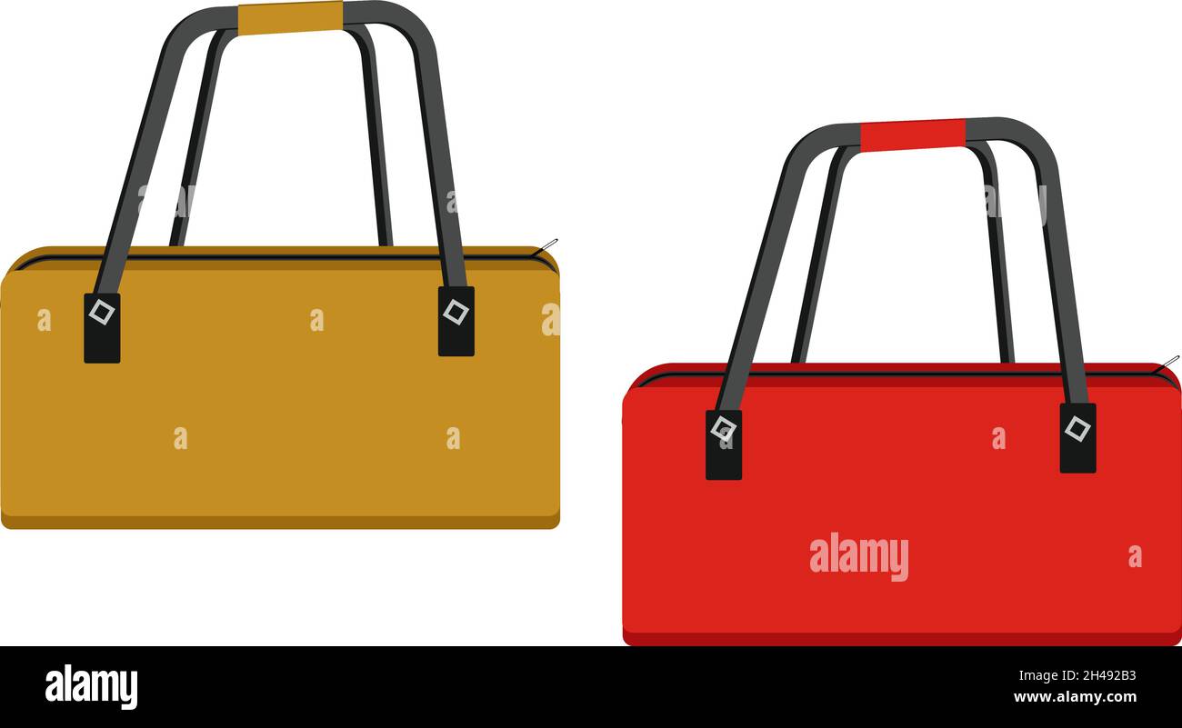 Sac de sport pour femme, illustration, vecteur sur fond blanc. Illustration de Vecteur