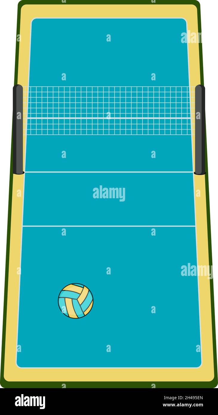 Terrain de volley, illustration, vecteur sur fond blanc. Illustration de Vecteur