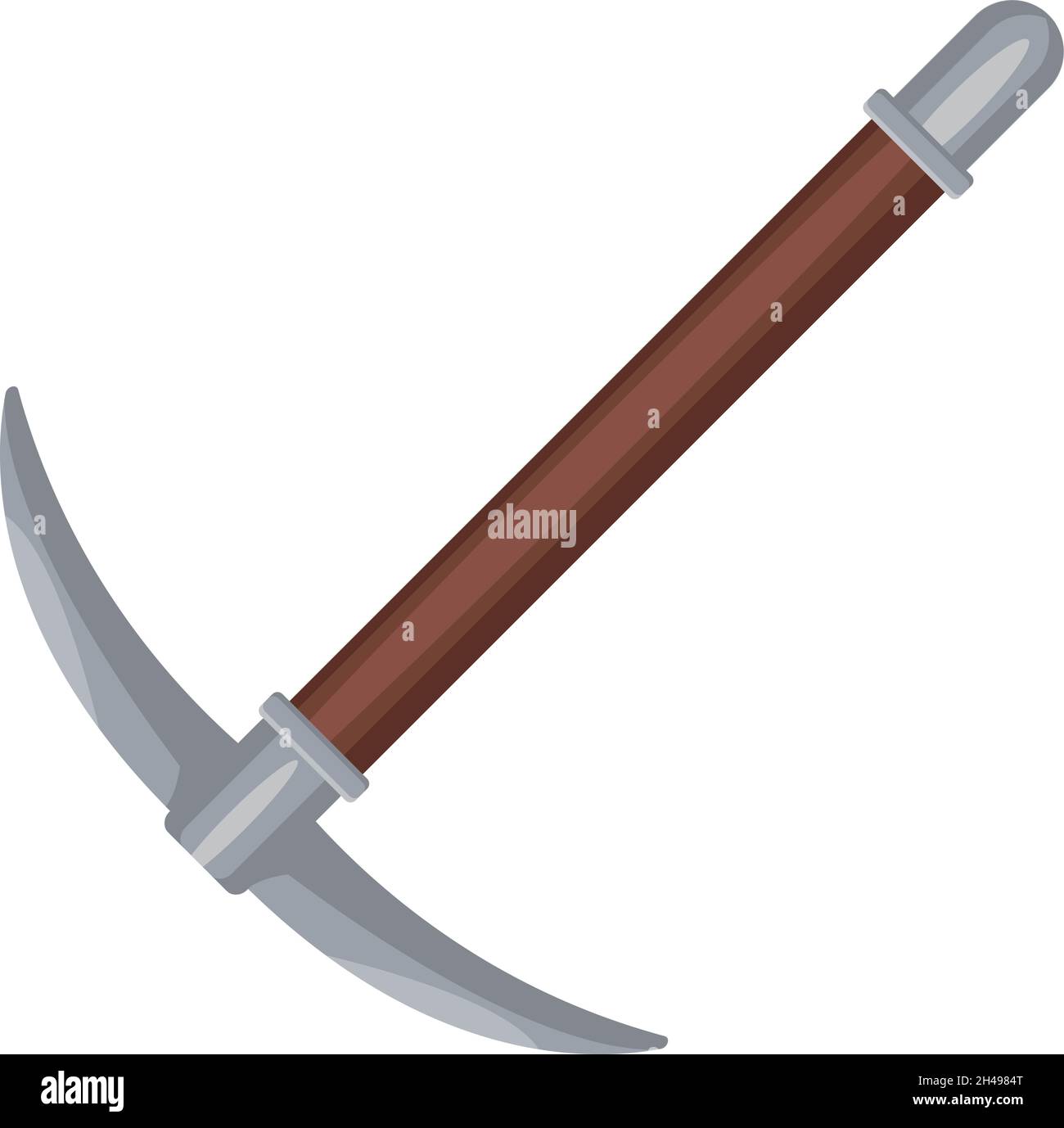 Outil de creusage d'or, illustration, vecteur sur fond blanc. Illustration de Vecteur