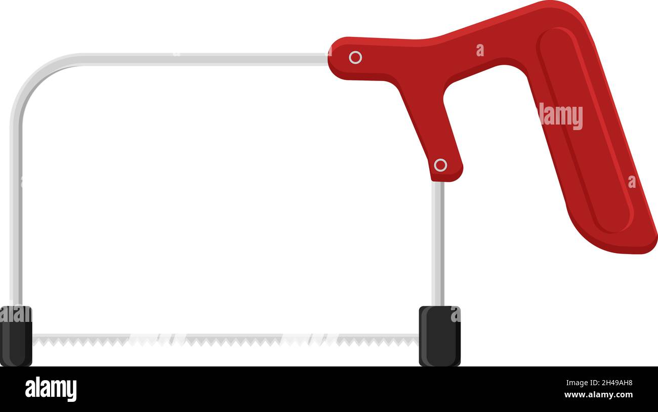 Petite scie rouge, illustration, vecteur sur fond blanc. Illustration de Vecteur