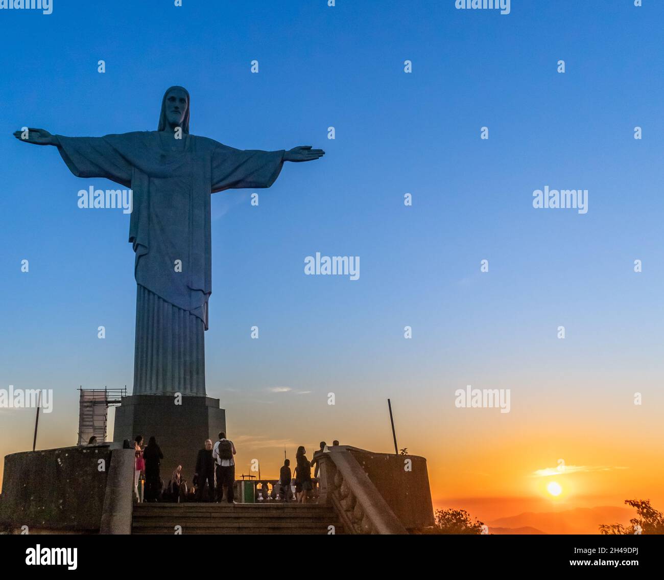 Statue du Christ Rédempteur Rio de Janeiro.Estátua do Cristo Redentor no Rio de Janeiro Brésil Banque D'Images