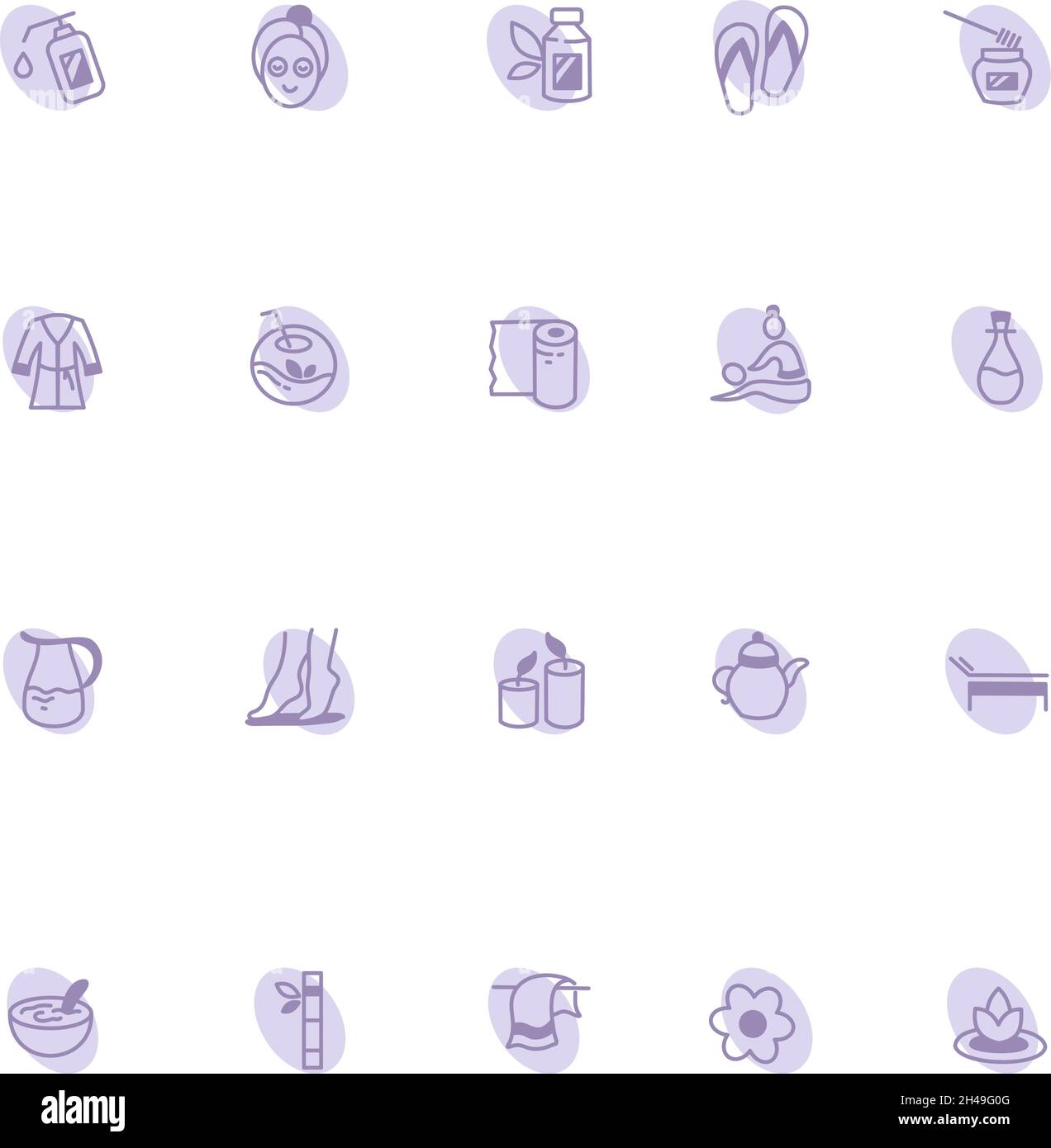 Journée spa, illustration, vecteur, sur fond blanc. Illustration de Vecteur