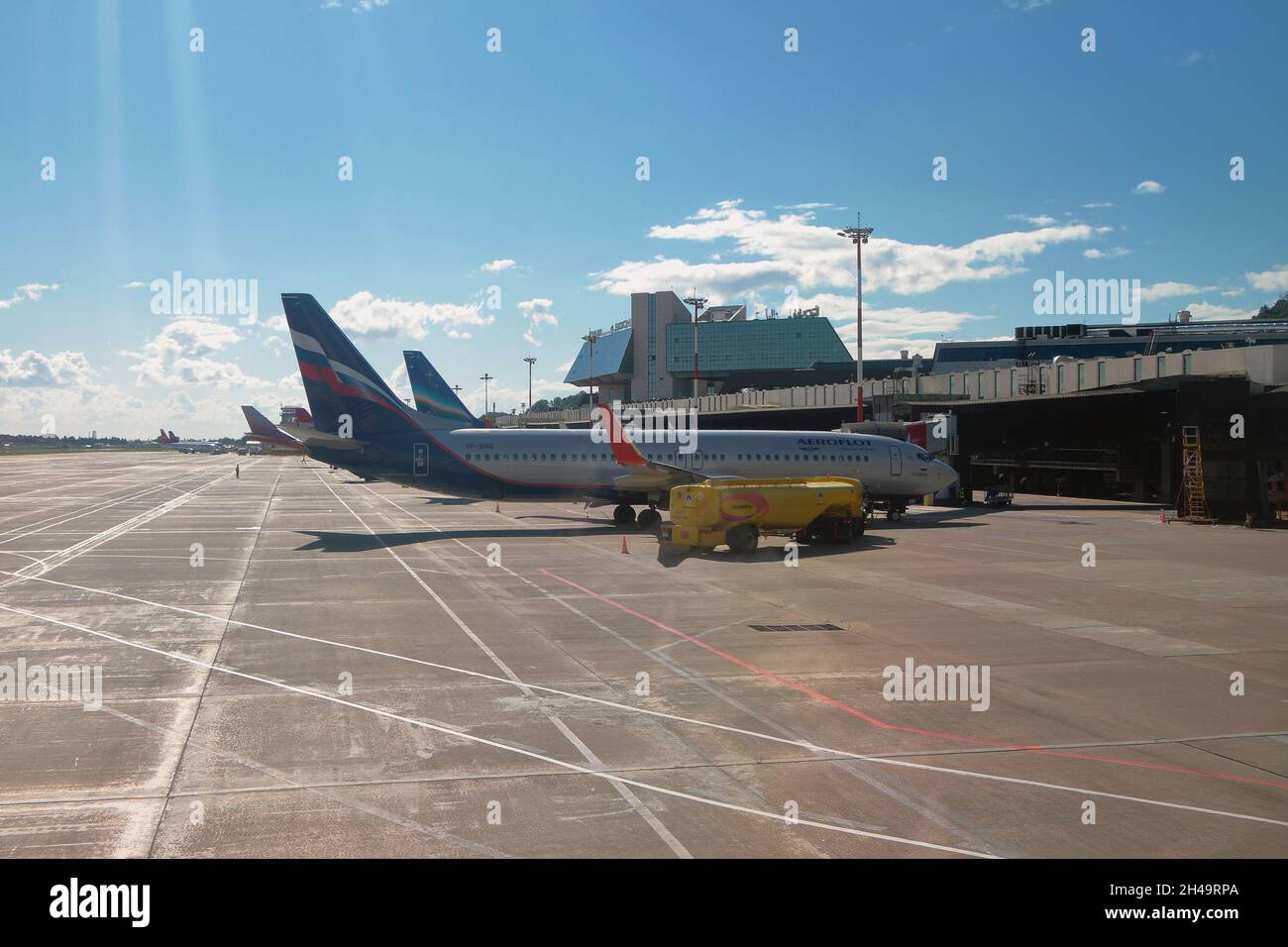 Adler, Sotchi, Russie - 03 septembre 2021 : avion passager Aeroflot à l'aéroport Banque D'Images
