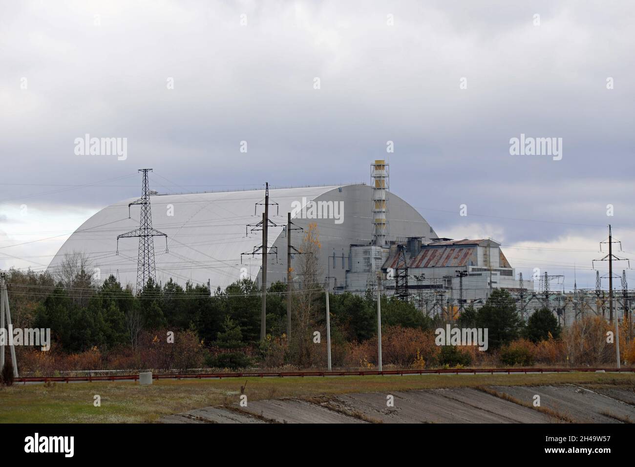Tchernobyl Nouveau confinement sûr Banque D'Images