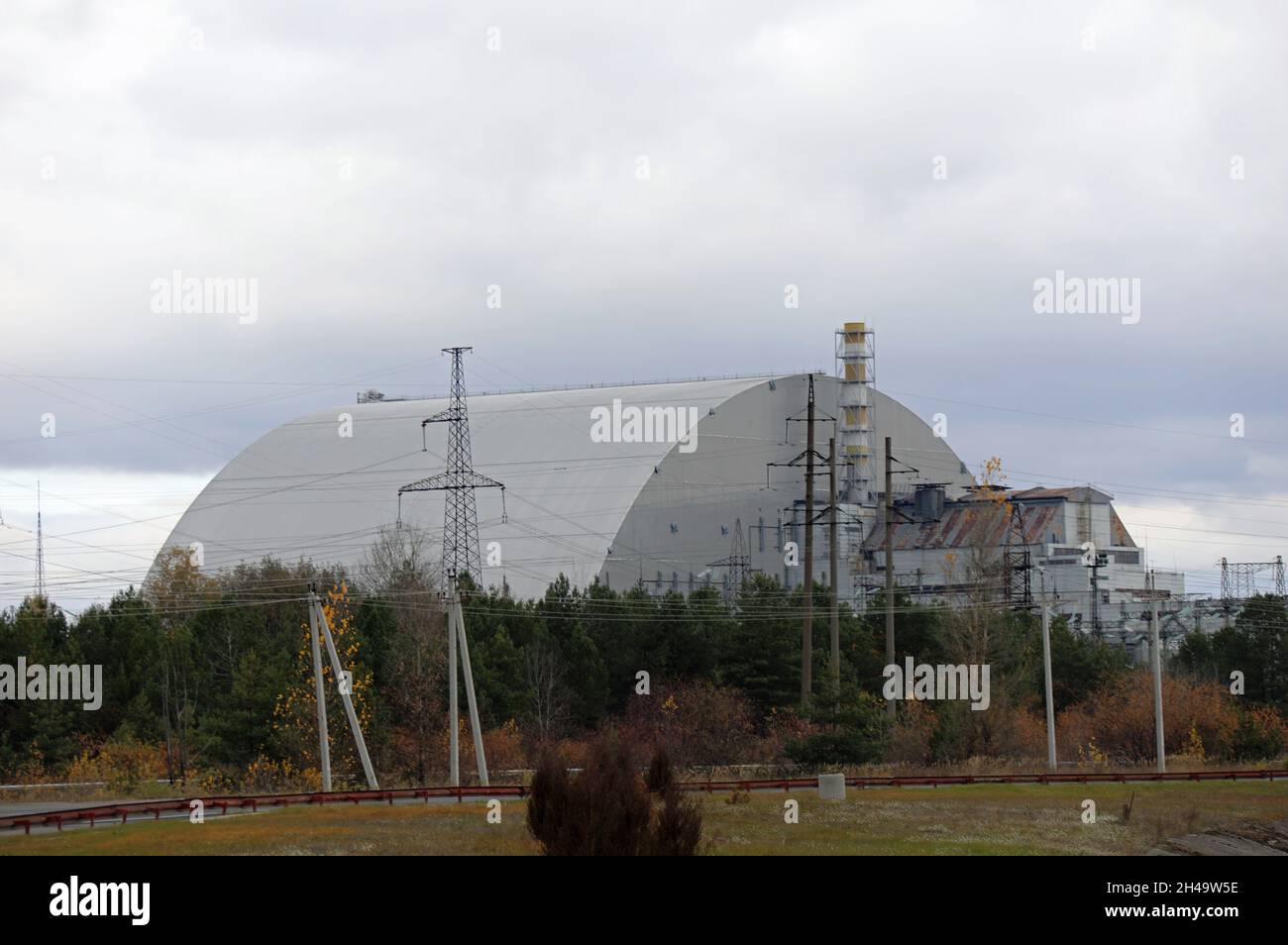 Tchernobyl Nouveau confinement sûr Banque D'Images