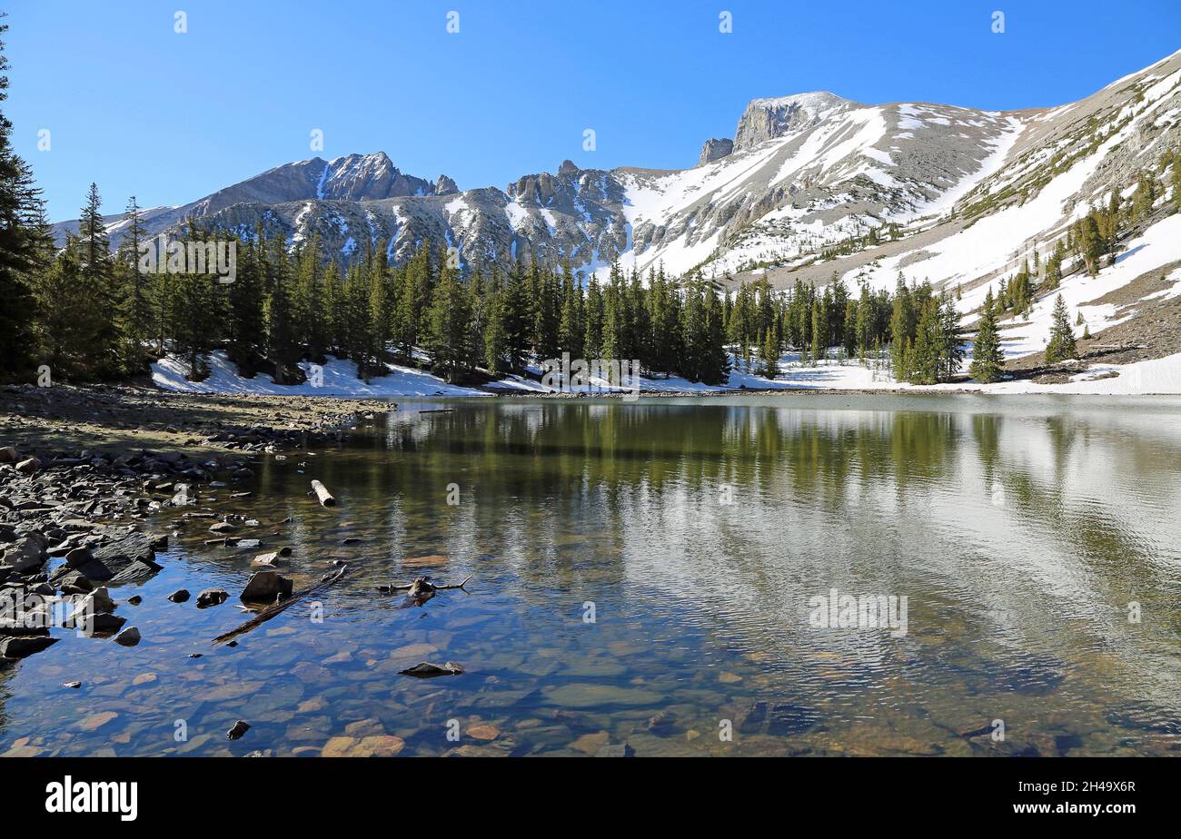 Paysage sur le lac Stella, parc national de Great Basin, Nevada Banque D'Images