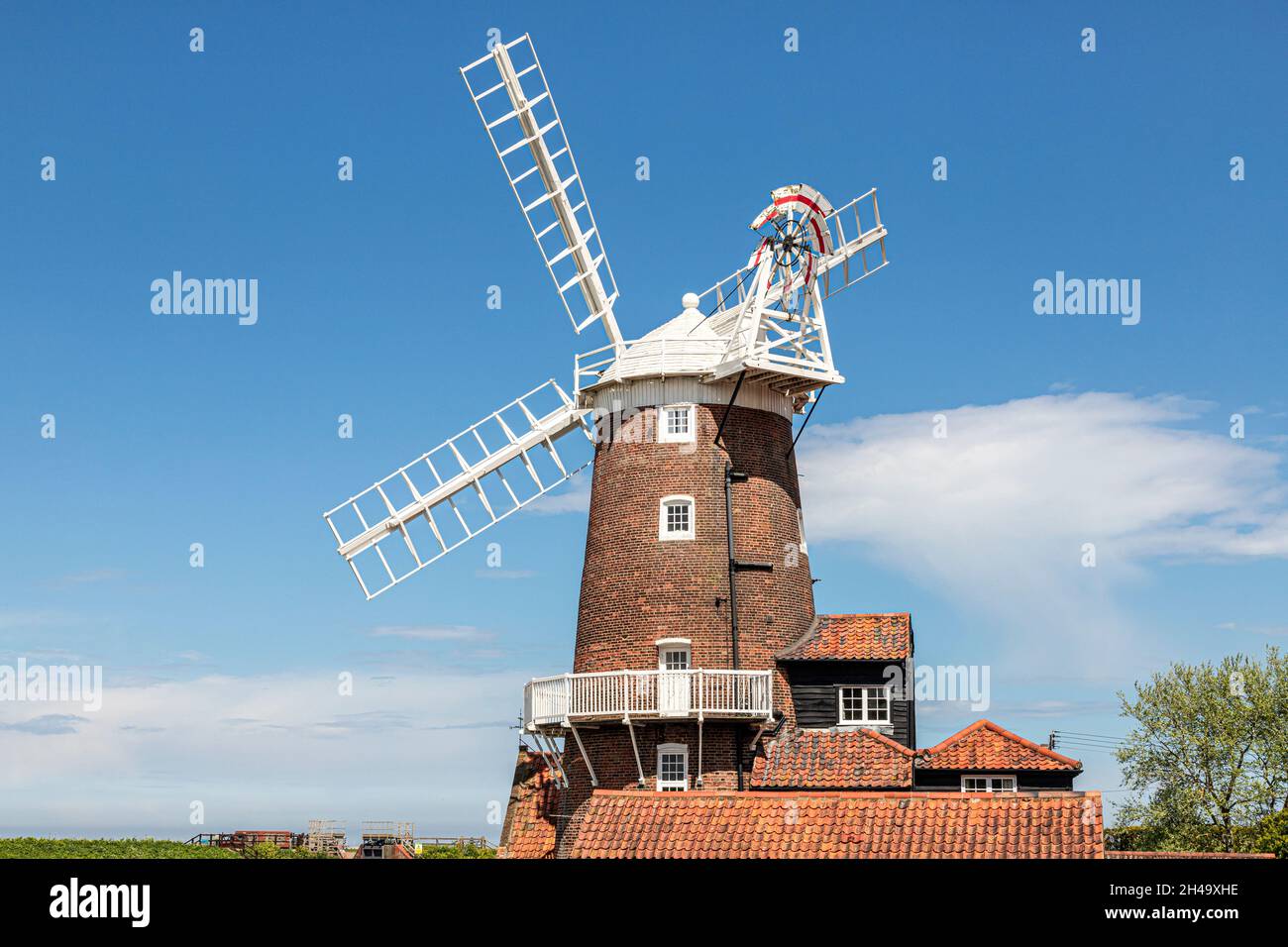 Le moulin à vent CLEY du début du XIXe siècle dans le village de CLEY à côté de la mer, Norfolk, Royaume-Uni Banque D'Images