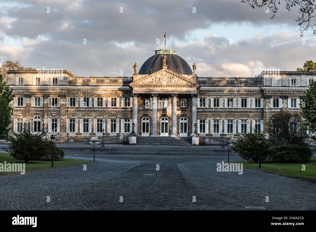 Façade du Palais Royal, Laeken, Bruxelles, Belgique Banque D'Images