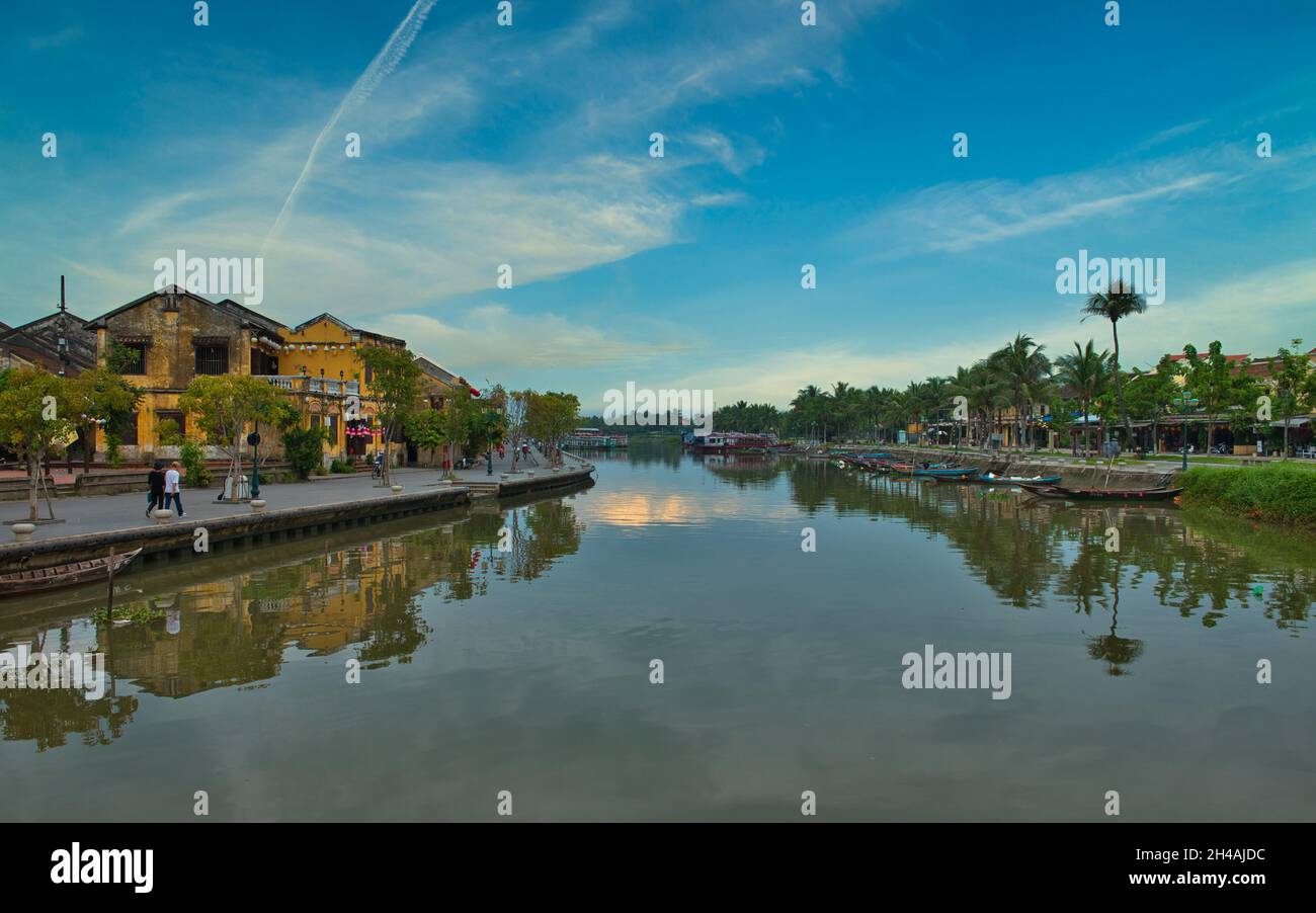 Hoi an ancienne ville le matin Banque D'Images