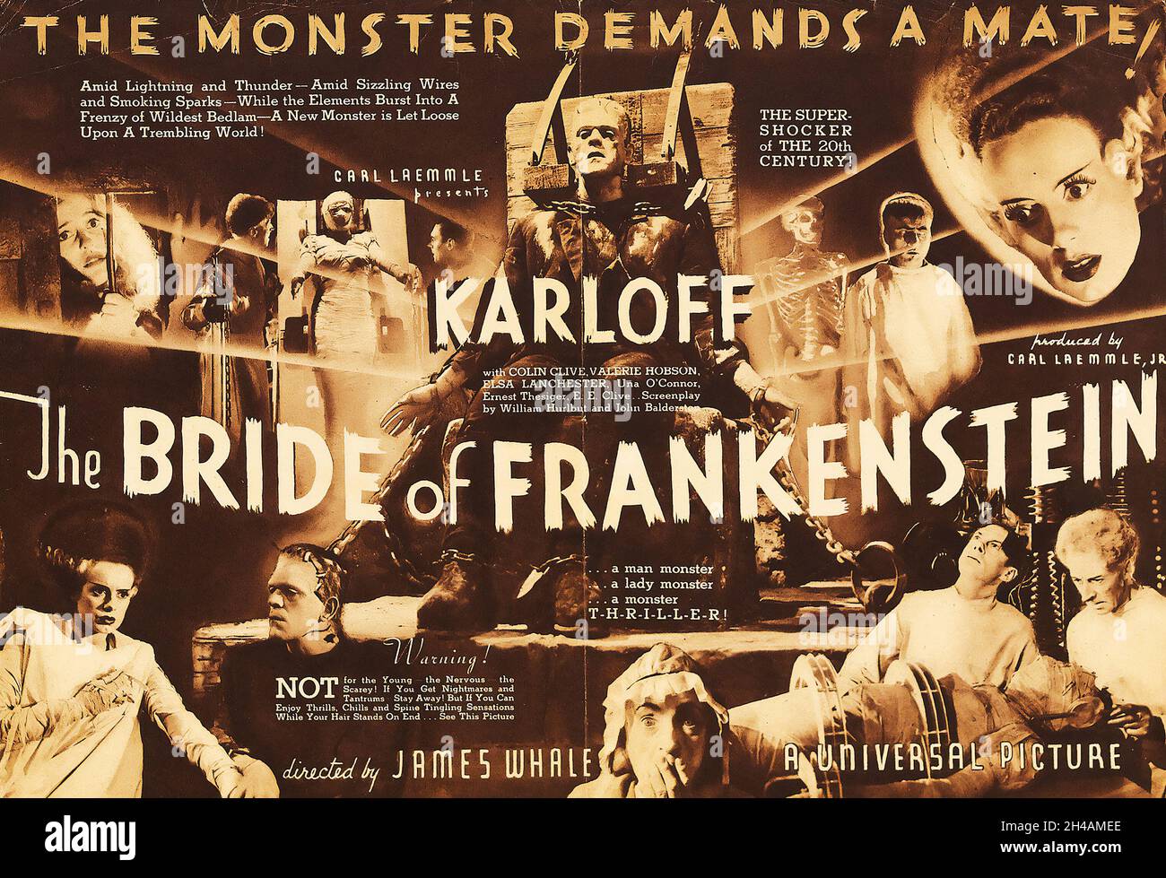 The bride of frankenstein 1935 elsa lanchester Banque de photographies ...