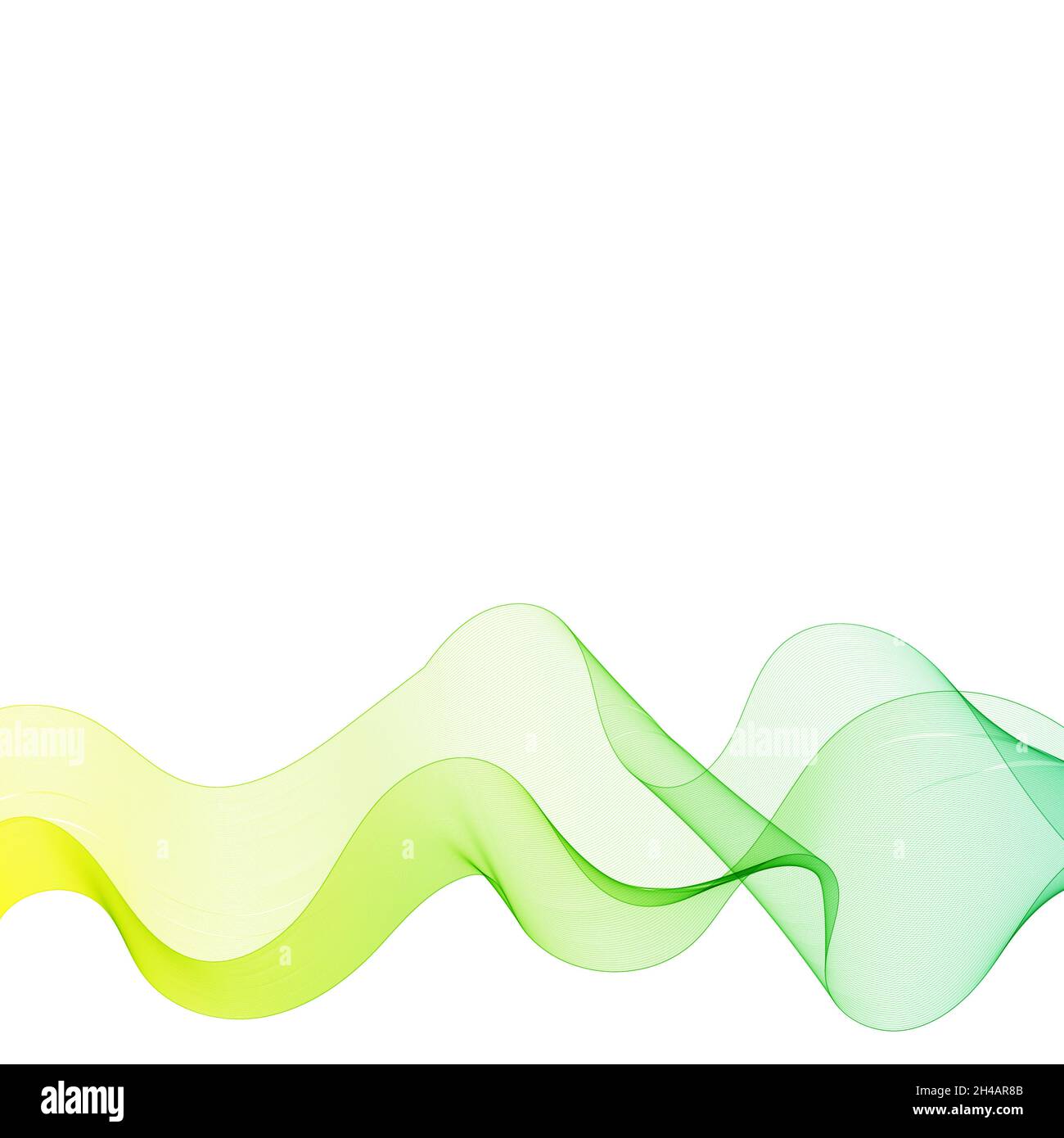 Arrière-plan vectoriel abstrait. Elément de conception - ondes colorées. Lignes courbes isolées sur fond blanc Banque D'Images