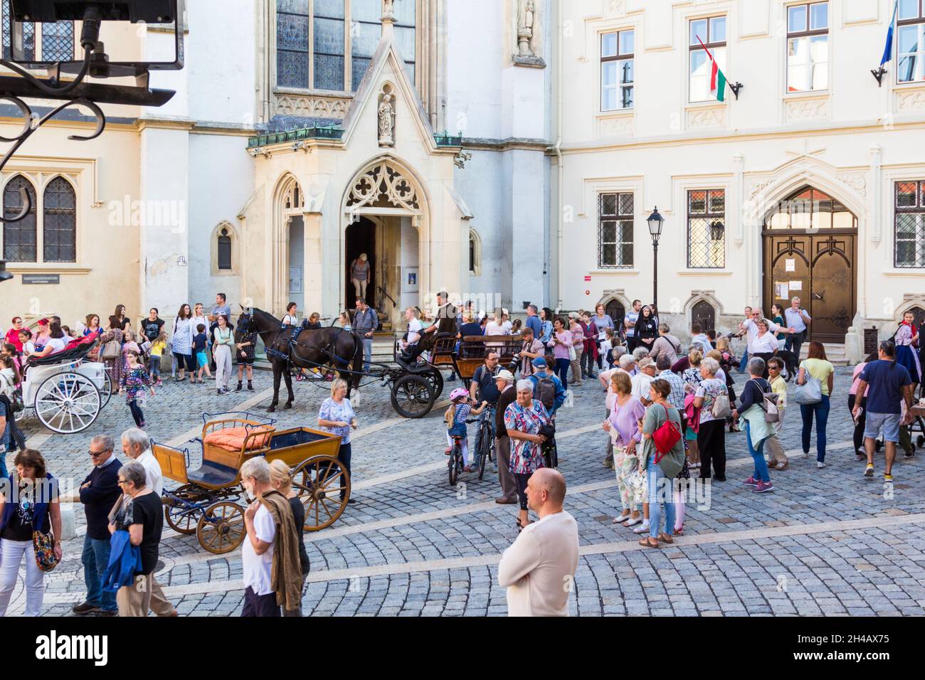 100 ans de sentiment à l'événement Kult100 pendant l'année du centenaire du plébiscite de Sopron en 1921, dans le centre-ville de Sopron, en Hongrie Banque D'Images