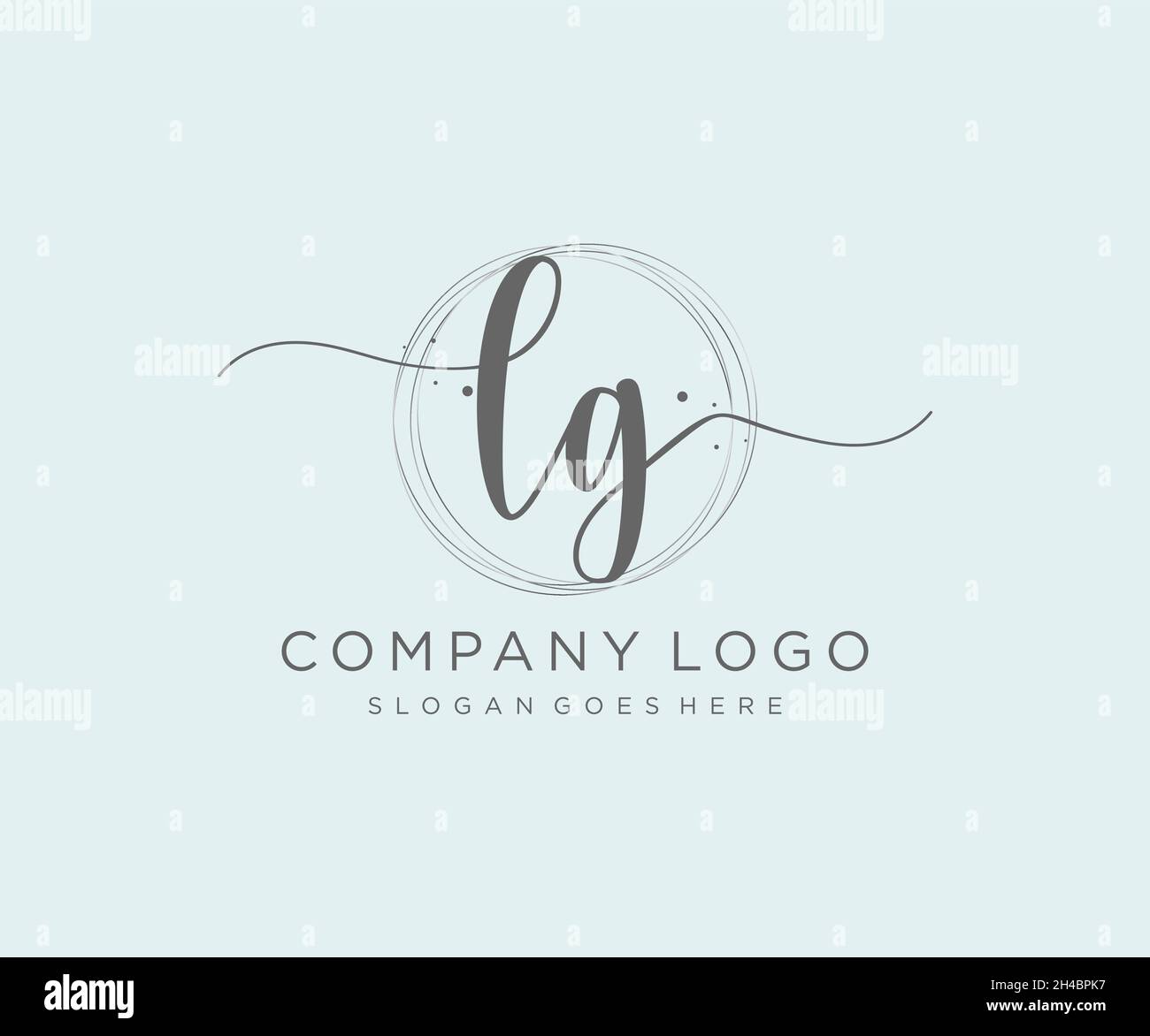 Logo LG féminin.Utilisable pour les logos nature, salon, Spa, cosmétique et Beauté.Elément de modèle de logo Flat Vector. Illustration de Vecteur