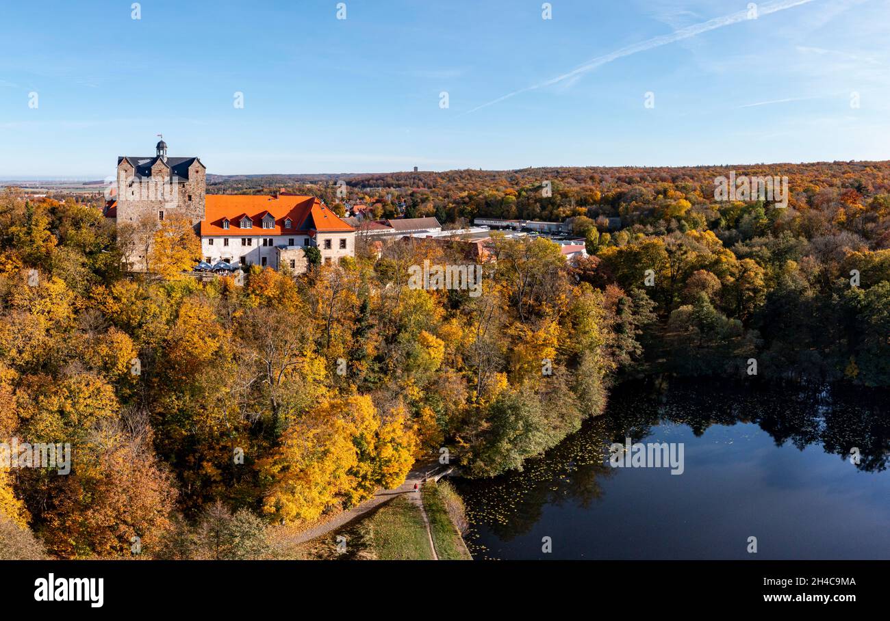 Herbst Ballenstedt Harz Luftbild Schloss Ballenstedt Banque D'Images