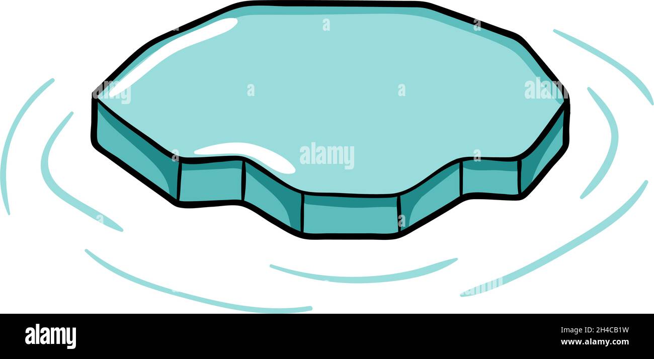 Iceberg doodle vecteur froid arctic main dessin hiver illustration isolée sur fond blanc Illustration de Vecteur