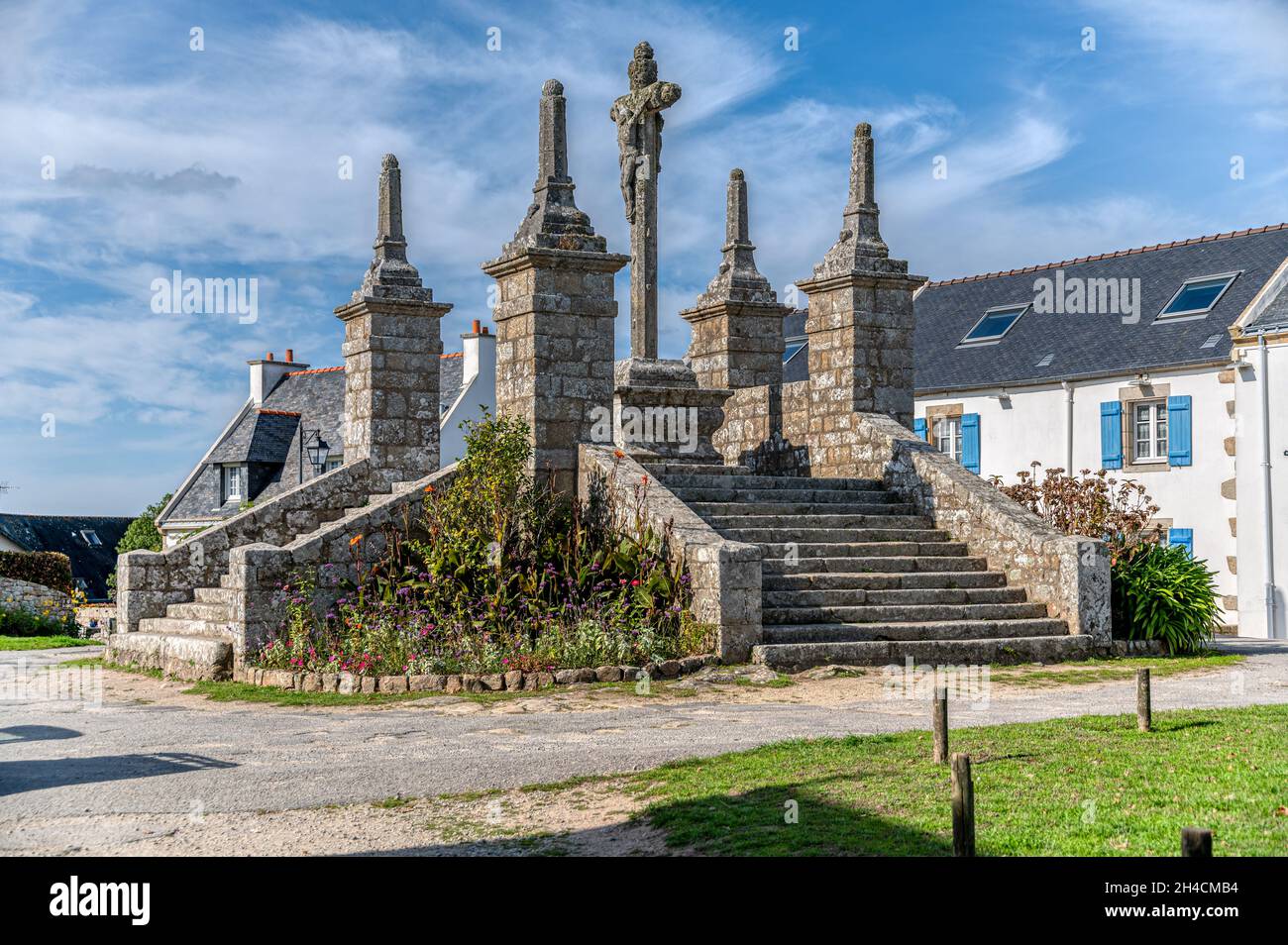 Visite intérieure de l'église Saint-Cado située dans le Morbihan en Bretagne, France, 2021 Banque D'Images