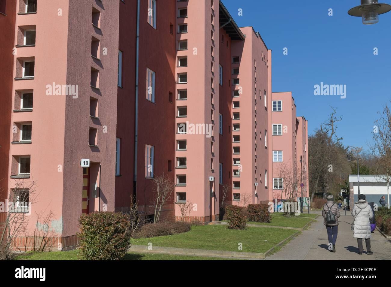 Wohnhäuser, Fritz-Reuter-Allee, Hufeisensiedlung, Britz, Neukölln, Berlin, Deutschland Banque D'Images