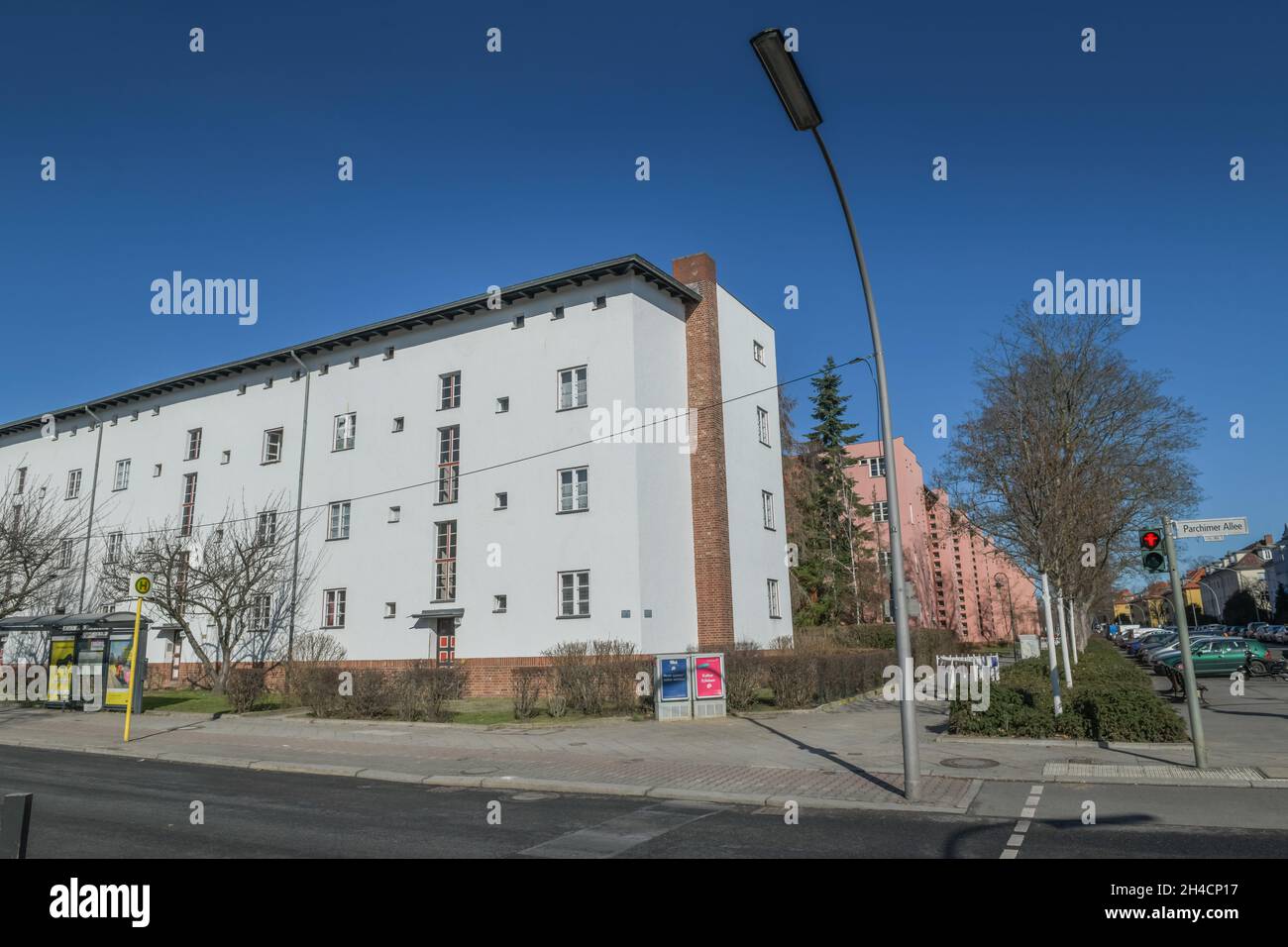 Wohnhäuser, Lowise-Reuter-Ring, Fritz-Reuter-Allee, Hufeisensiedlung, Britz, Neukölln, Berlin, Allemagne Banque D'Images