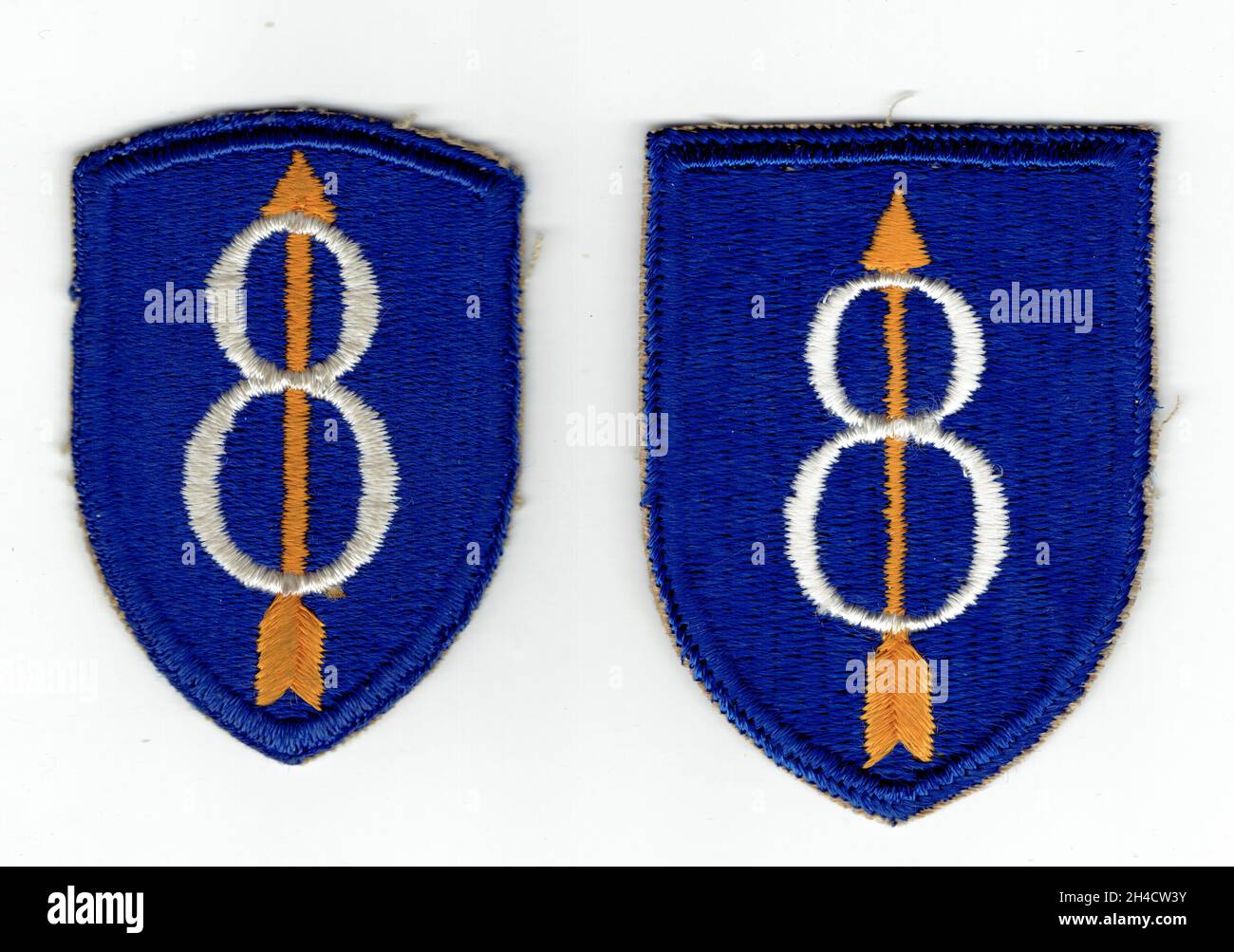 Patch WW2 8th Division d'infanterie USA Banque D'Images