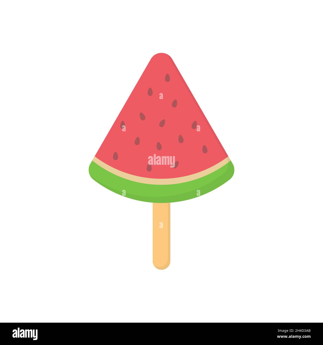 Icône crème glacée style simple pastèque Illustration de Vecteur