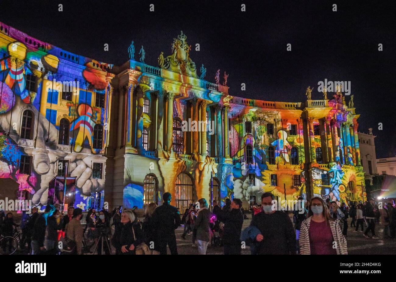 Festival des lumières, Alte Bibliothek - Juristische Fakultät, Bebelplatz, Mitte, Berlin, Allemagne Banque D'Images