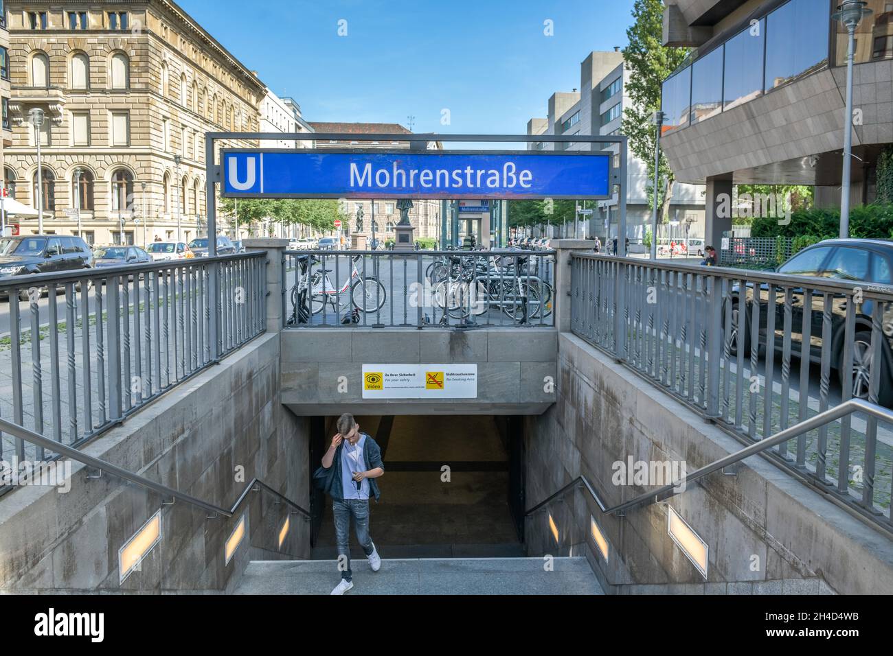 Eingang U-Bahnstation U2, Mohrenstraße, Mitte, Berlin, Allemagne Banque D'Images