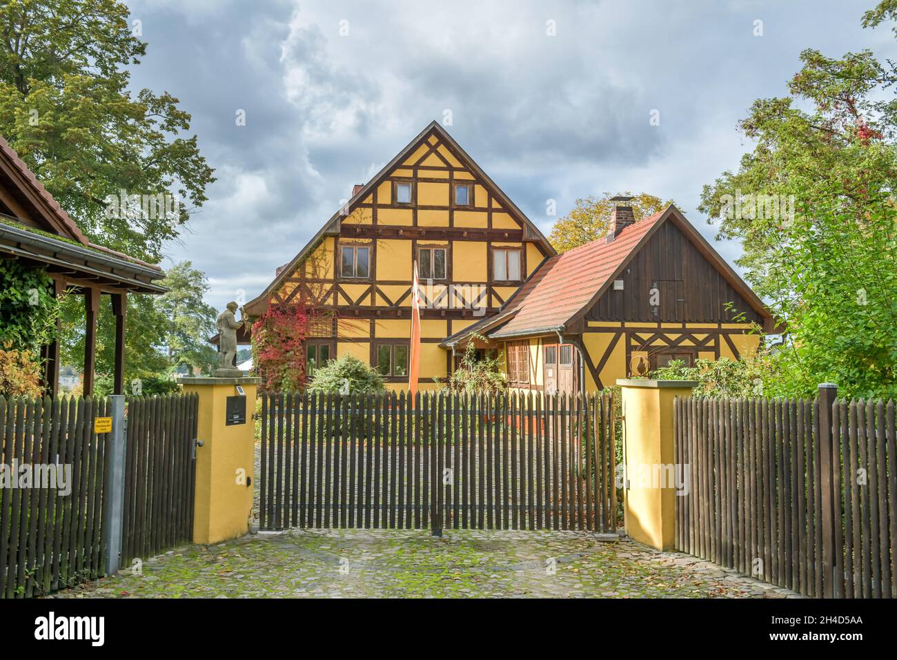 Haus in der Freilandsiedlung Gildenhall, Neuruppin, Landkreis Ostprignitz-Ruppin, Brandebourg, Allemagne Banque D'Images